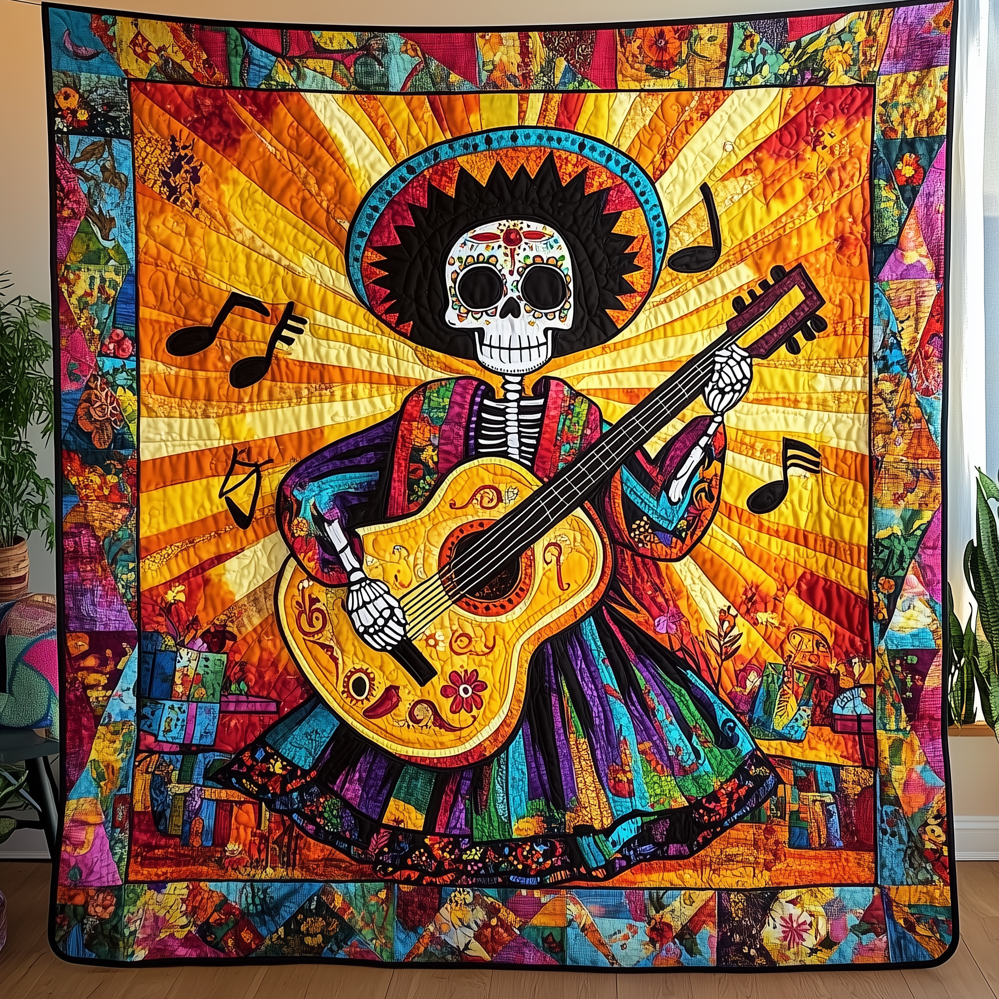 Skull & Strings Quilted Blanket A Blanket That Makes Family Nights Extra Special Skull & Strings Quilted Blanket A Blanket That Makes Family Nights Extra Special