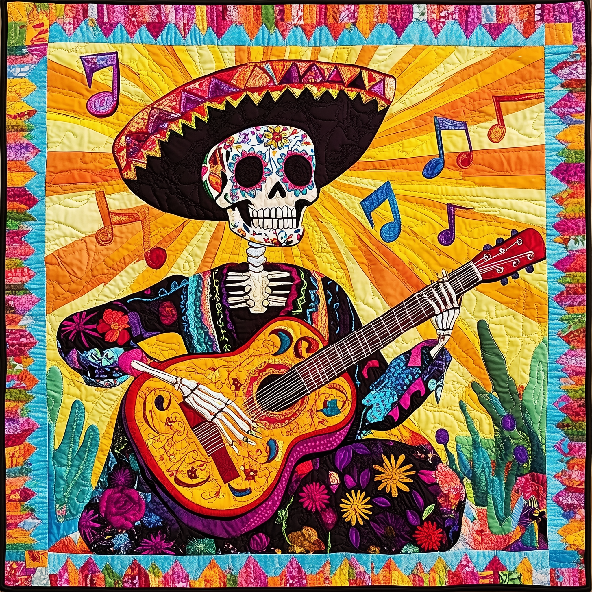 Skull & Strings Quilted Blanket Enjoy Every Moment with a Blanket That Works Anywhere Skull & Strings Quilted Blanket Enjoy Every Moment with a Blanket That Works Anywhere