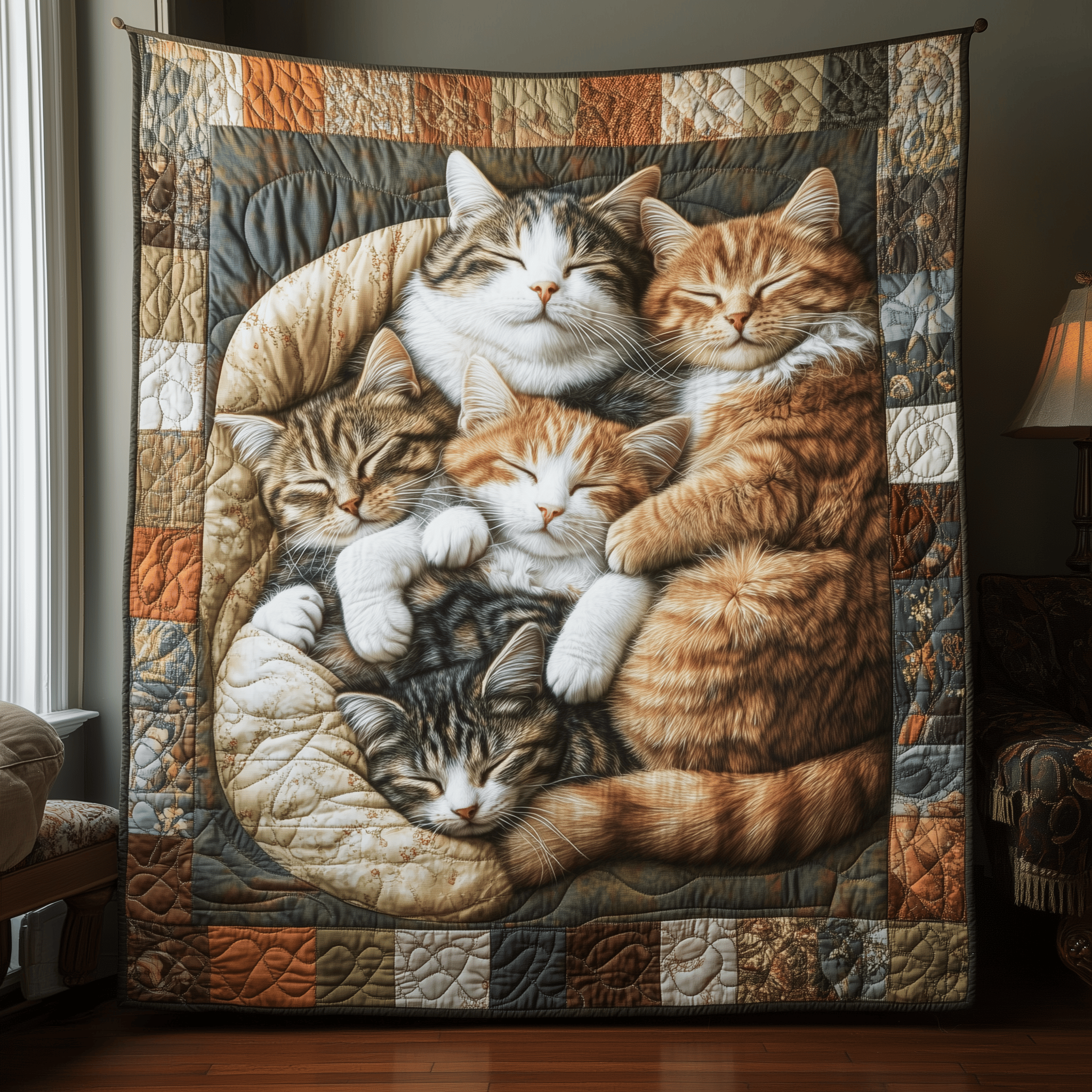 Sleeping Cat Autumn Quilted Blanket A Blanket That Makes Family Nights Extra Special Sleeping Cat Autumn Quilted Blanket A Blanket That Makes Family Nights Extra Special