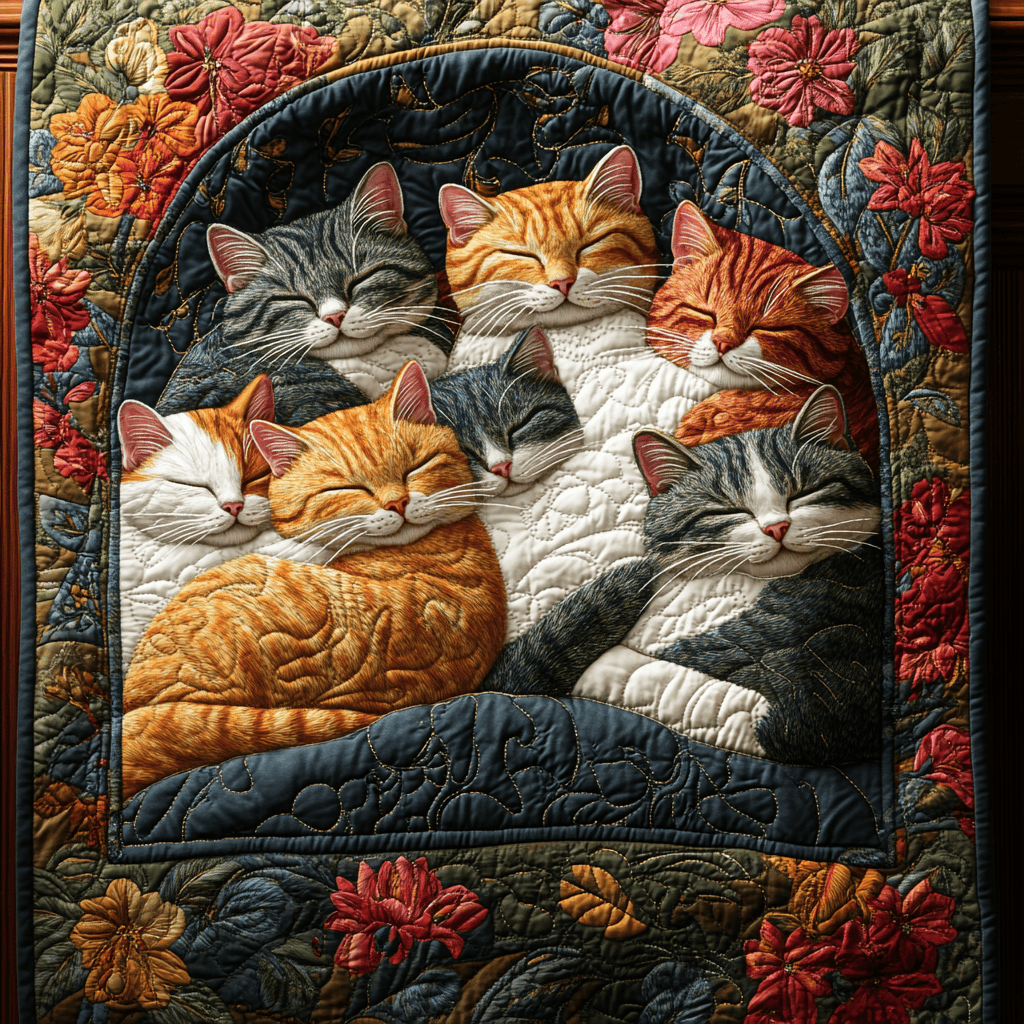 Sleeping Cats Royal Blooms And Leaves Quilted Blanket Enjoy Every Moment with a Blanket That Works Anywhere Sleeping Cats Royal Blooms And Leaves Quilted Blanket Enjoy Every Moment with a Blanket That Works Anywhere