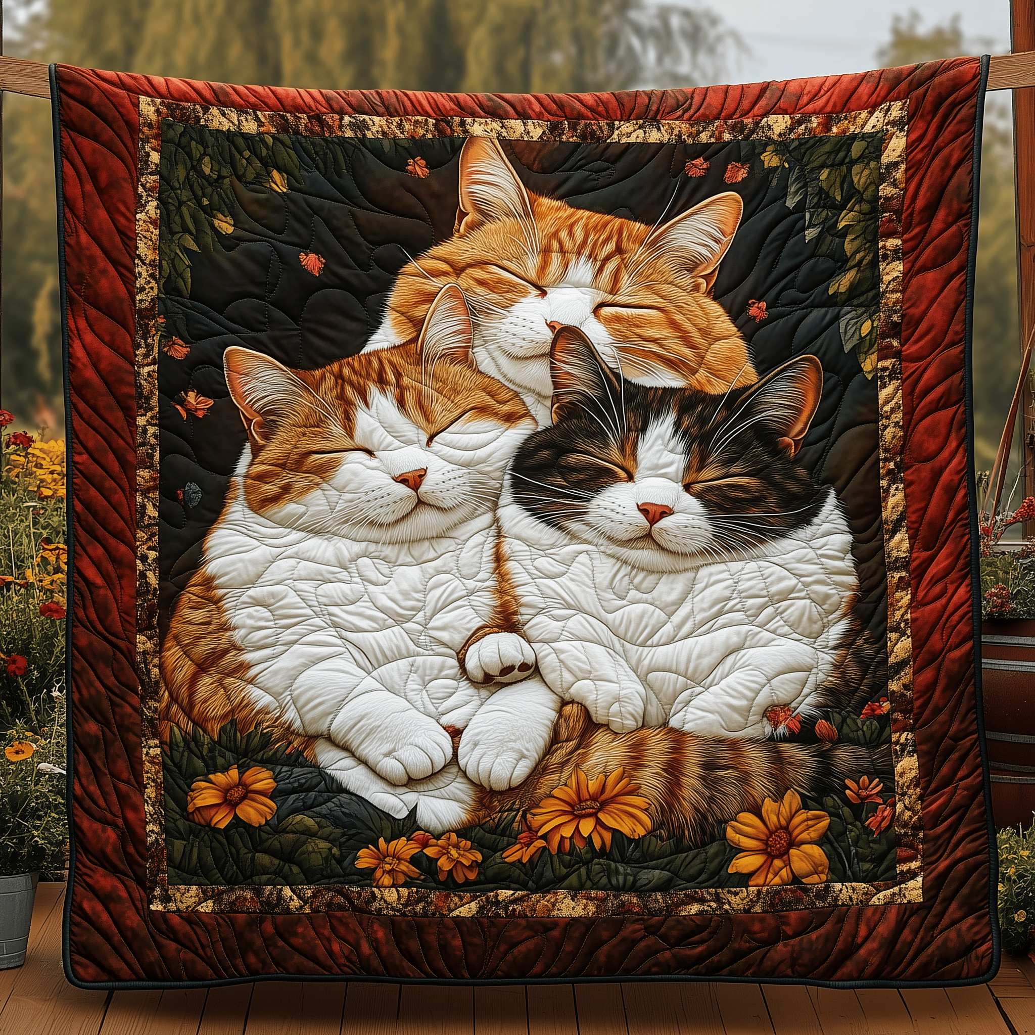 Sleeping Royal Cat Quilted Blanket Feel the Luxury of a Blanket That Stands Out Sleeping Royal Cat Quilted Blanket Feel the Luxury of a Blanket That Stands Out