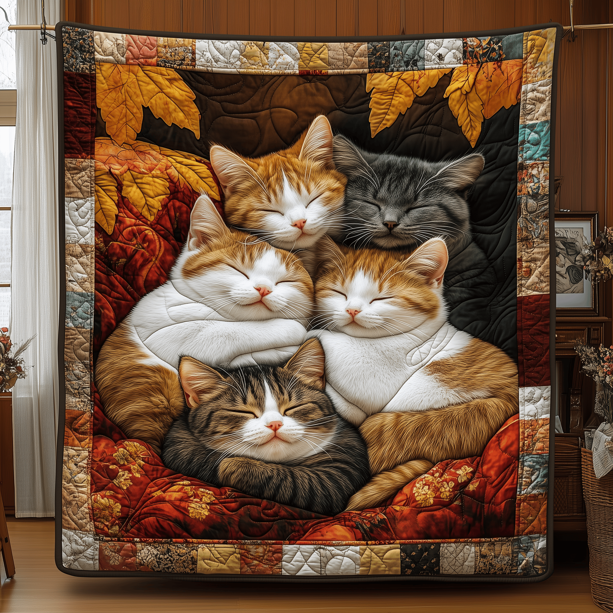 Sleeping Royal Cat Quilted Blanket Feel the Versatility of a Blanket That Adapts to You Sleeping Royal Cat Quilted Blanket Feel the Versatility of a Blanket That Adapts to You