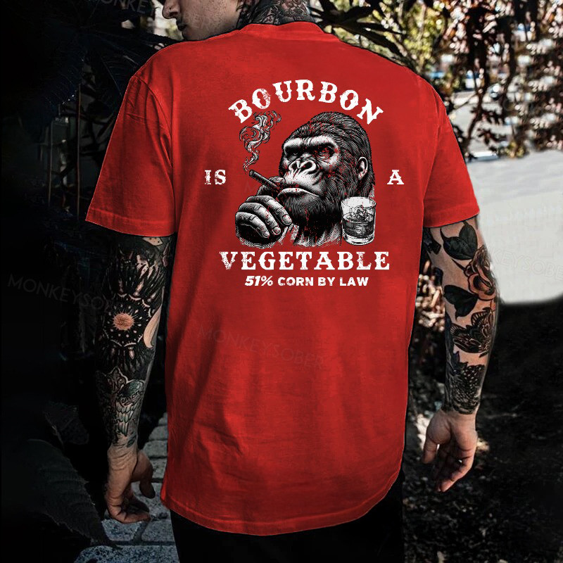 Smoking Monkey Bourbon Is A Vegetable 51 Corn By Law T-Shirt Cool Gifts For Dad Smoking Monkey Bourbon Is A Vegetable 51 Corn By Law T-Shirt Cool Gifts For Dad