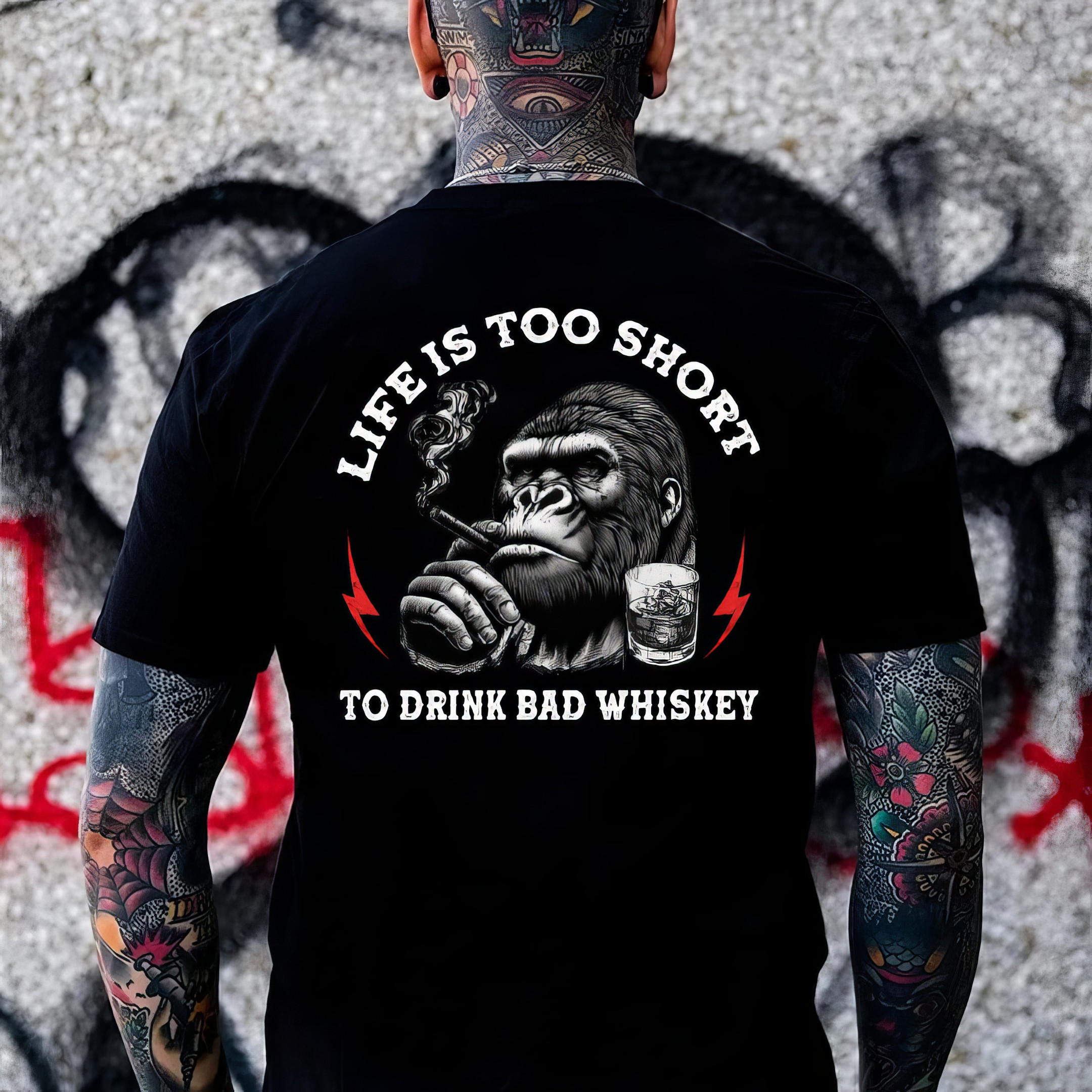 Smoking Monkey Life Is Too Short To Drink Bad Whiskey T-Shirt Dad Birthday Gifts Smoking Monkey Life Is Too Short To Drink Bad Whiskey T-Shirt Dad Birthday Gifts