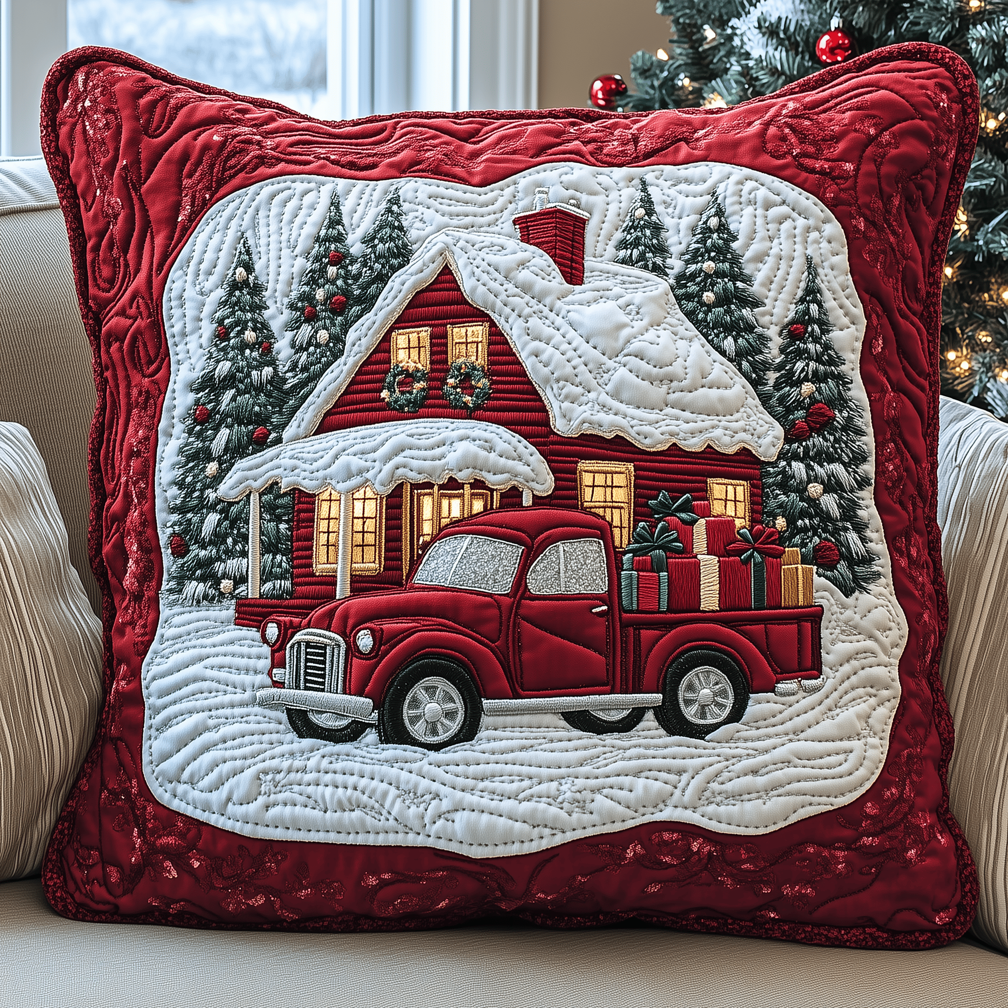 Snow Cabin Quilted Pillow Case A Pillow Case That Brings Joy to Your Nights Snow Cabin Quilted Pillow Case A Pillow Case That Brings Joy to Your Nights