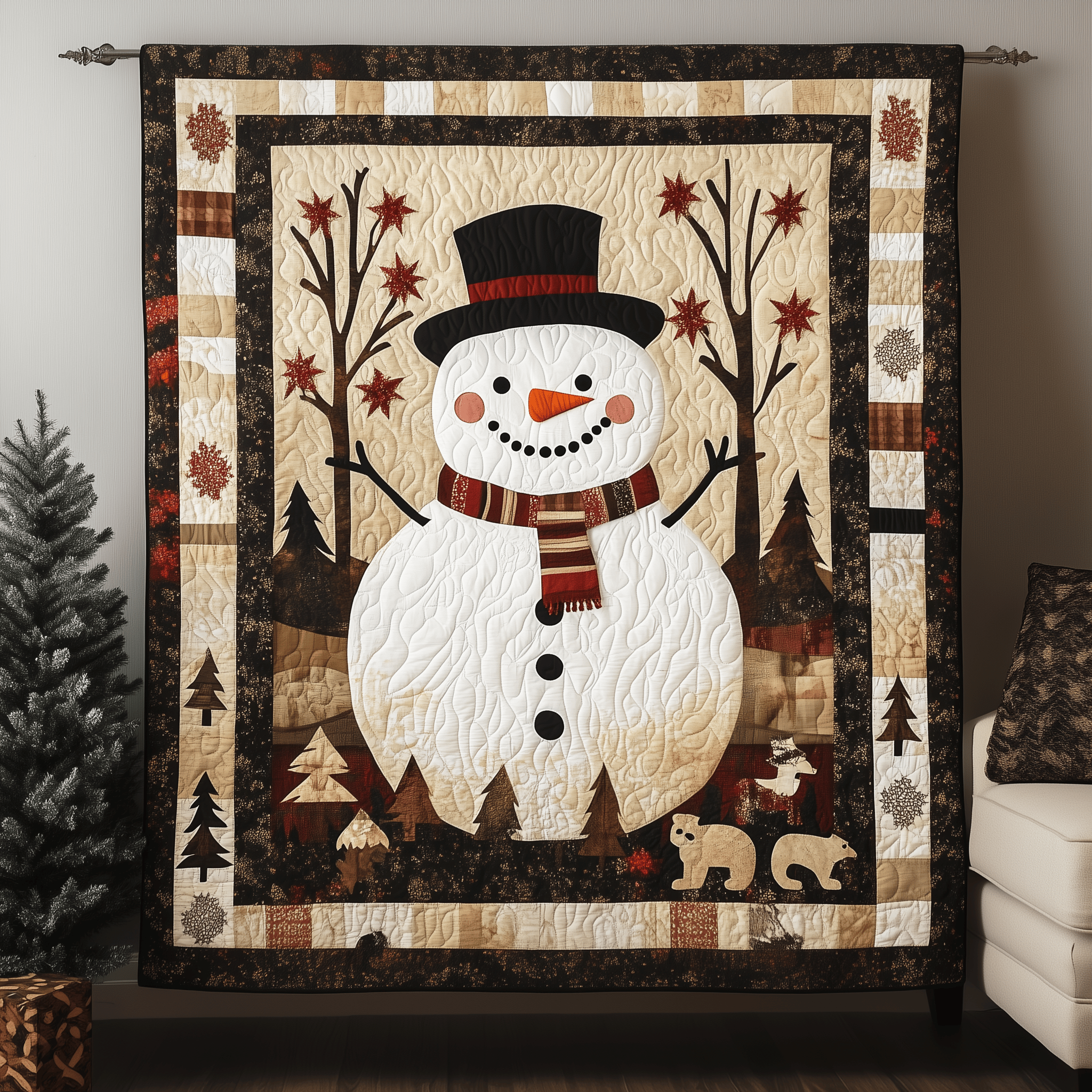 Snowman's Christmas Joy Quilted Blanket Celebrate Your Individuality with a Blanket That Speaks to You Snowman's Christmas Joy Quilted Blanket Celebrate Your Individuality with a Blanket That Speaks to You