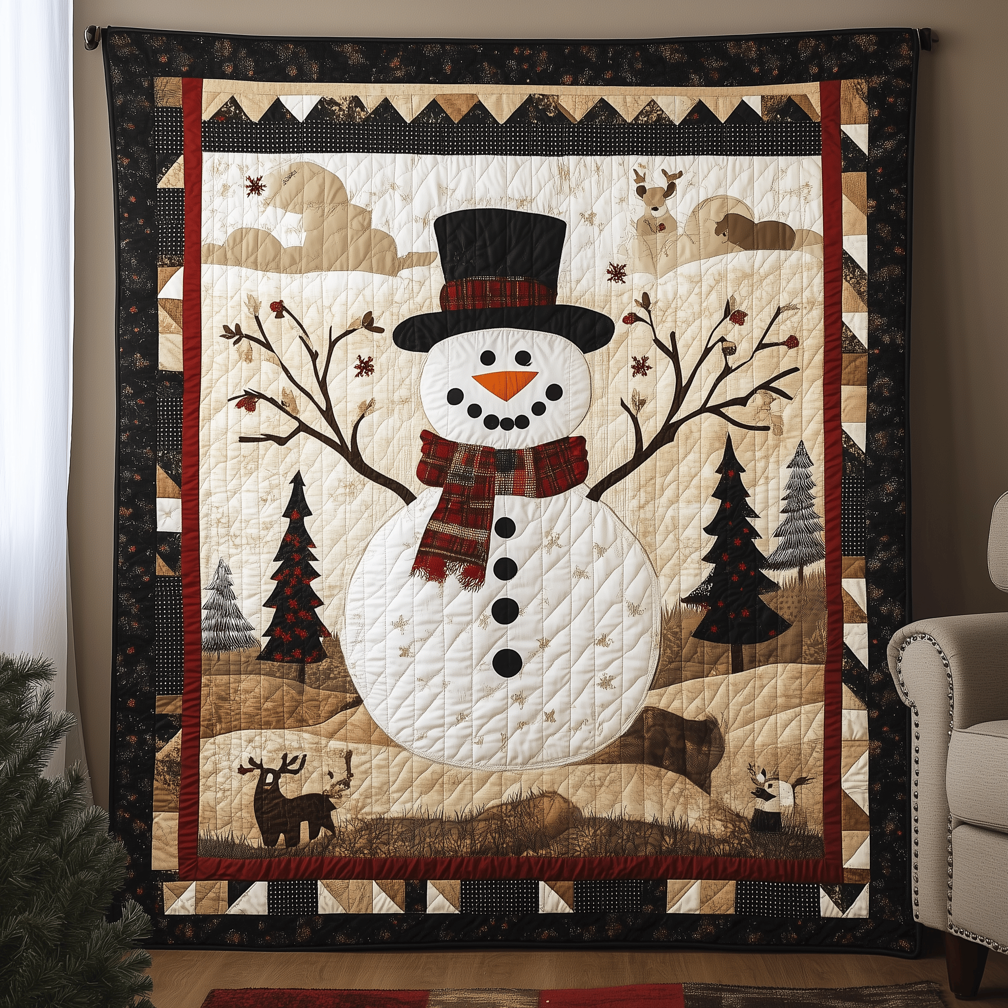 Snowman's Christmas Joy Quilted Blanket Experience True Personal Comfort with Our Blanket Snowman's Christmas Joy Quilted Blanket Experience True Personal Comfort with Our Blanket