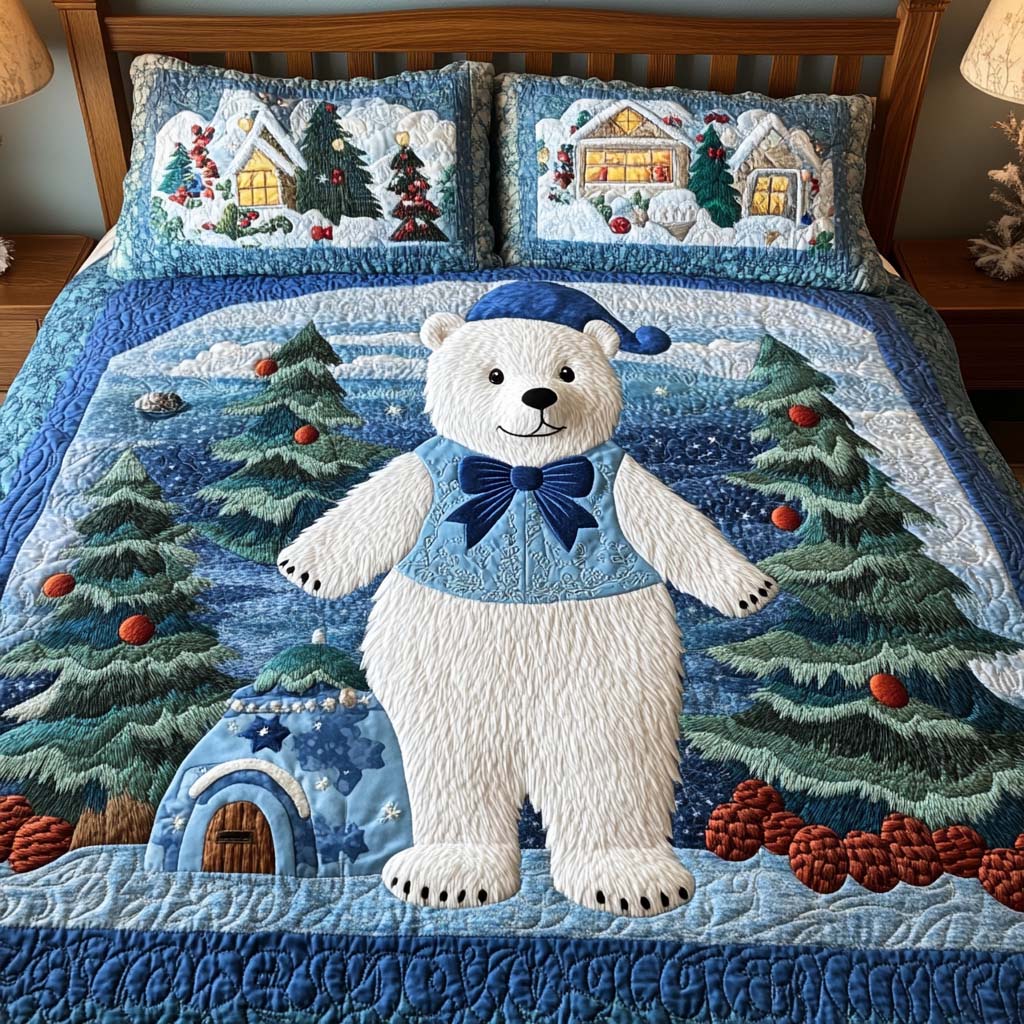 Snowy Delight Quilted Bedding Set Secret Santa Gifts Snowy Delight Quilted Bedding Set Secret Santa Gifts