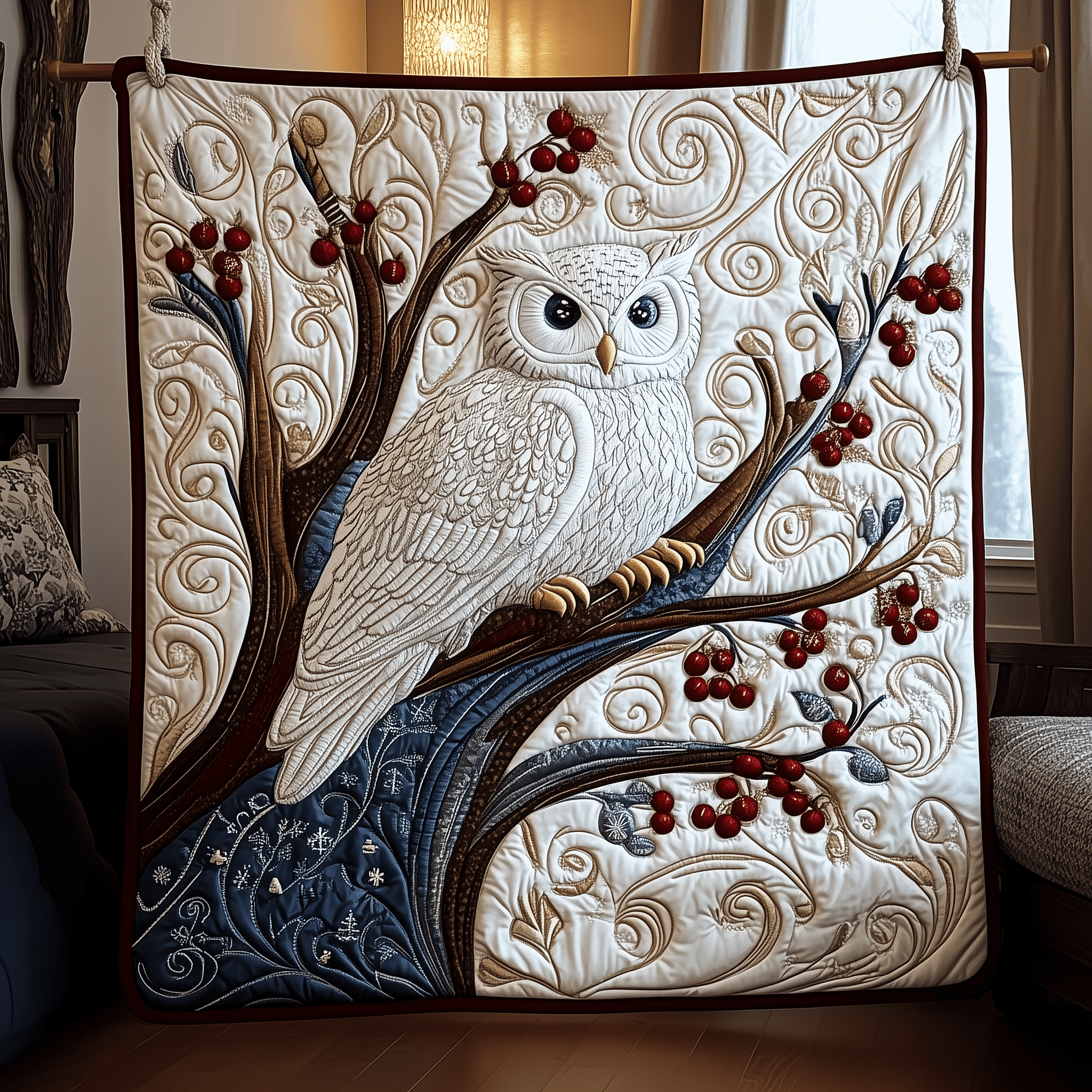 Snowy Owl Quilted Blanket Feel the Luxury of a Blanket That Stands Out Snowy Owl Quilted Blanket Feel the Luxury of a Blanket That Stands Out