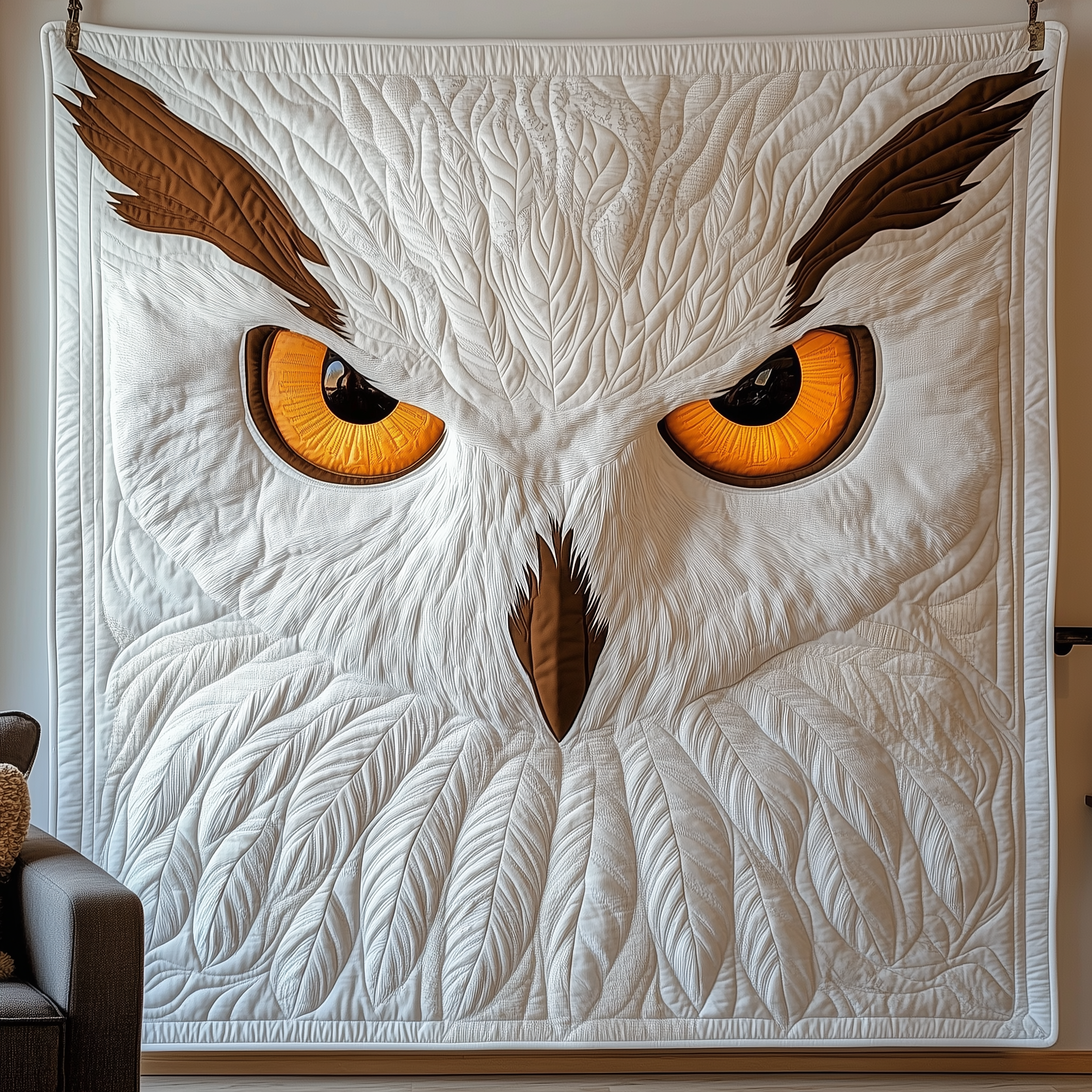 Snowy Owl Quilted Blanket Throw Blankets For Couch Gift For Owl Lover Snowy Owl Quilted Blanket Throw Blankets For Couch Gift For Owl Lover