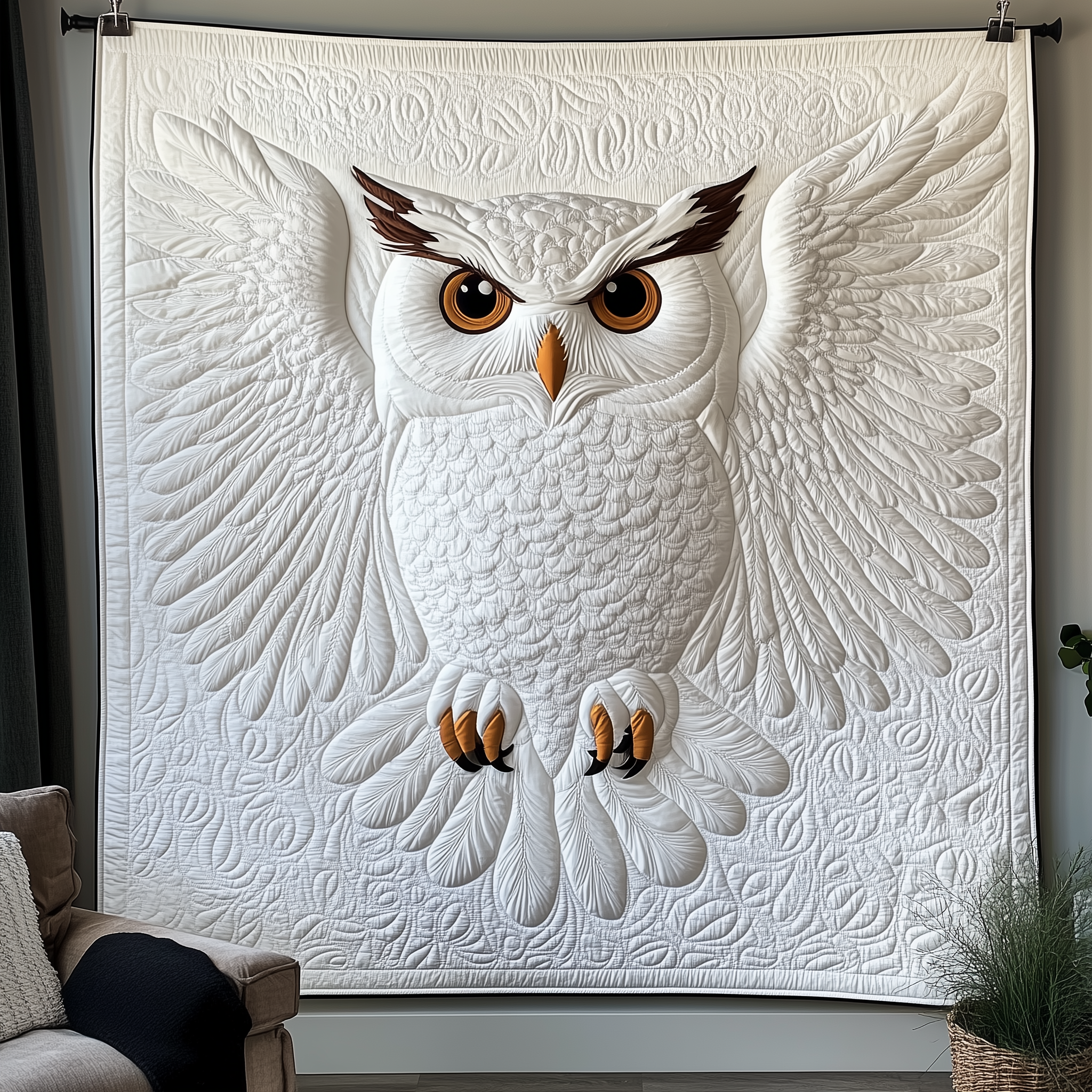Snowy Owl Quilted Blanket Throw Blankets For Couch Gifts For Owl Lovers Snowy Owl Quilted Blanket Throw Blankets For Couch Gifts For Owl Lovers