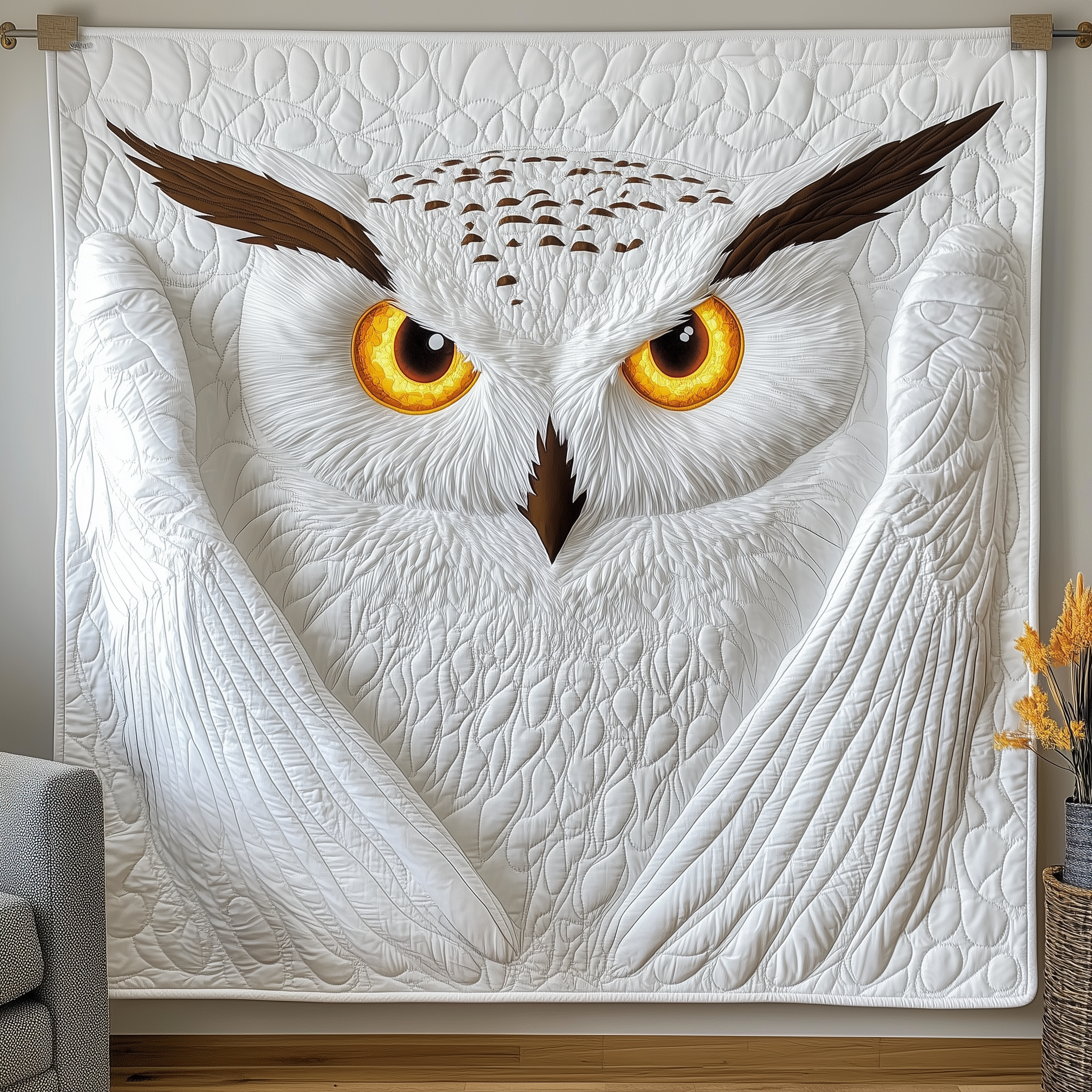 Snowy Owl Quilted Blanket Throw Blankets For Couch Owl Theme Gifts Snowy Owl Quilted Blanket Throw Blankets For Couch Owl Theme Gifts