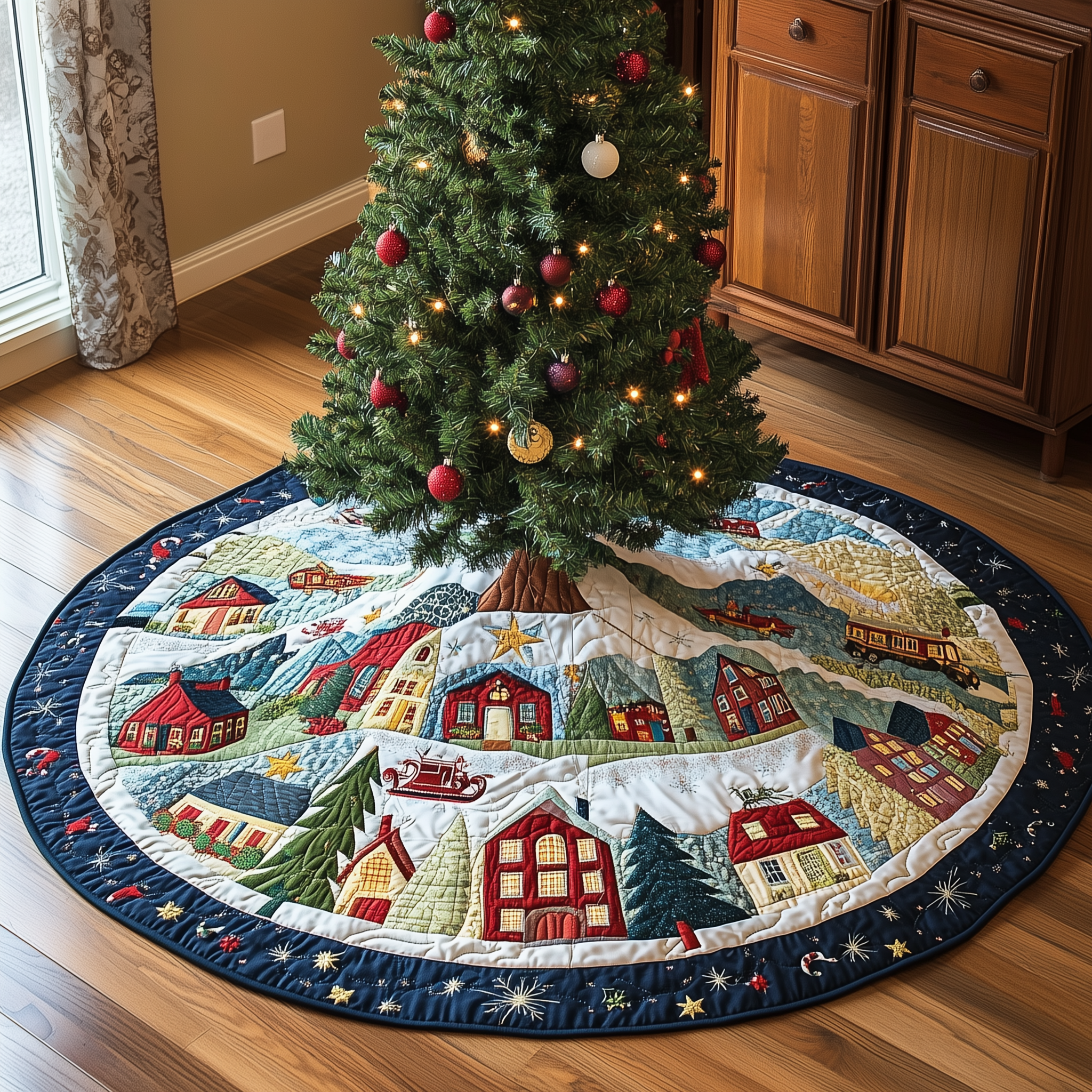 Snowy Village Quilted Tree Skirt Cherish Every Moment with a Stylish and Reliable Tree Skirt Snowy Village Quilted Tree Skirt Cherish Every Moment with a Stylish and Reliable Tree Skirt