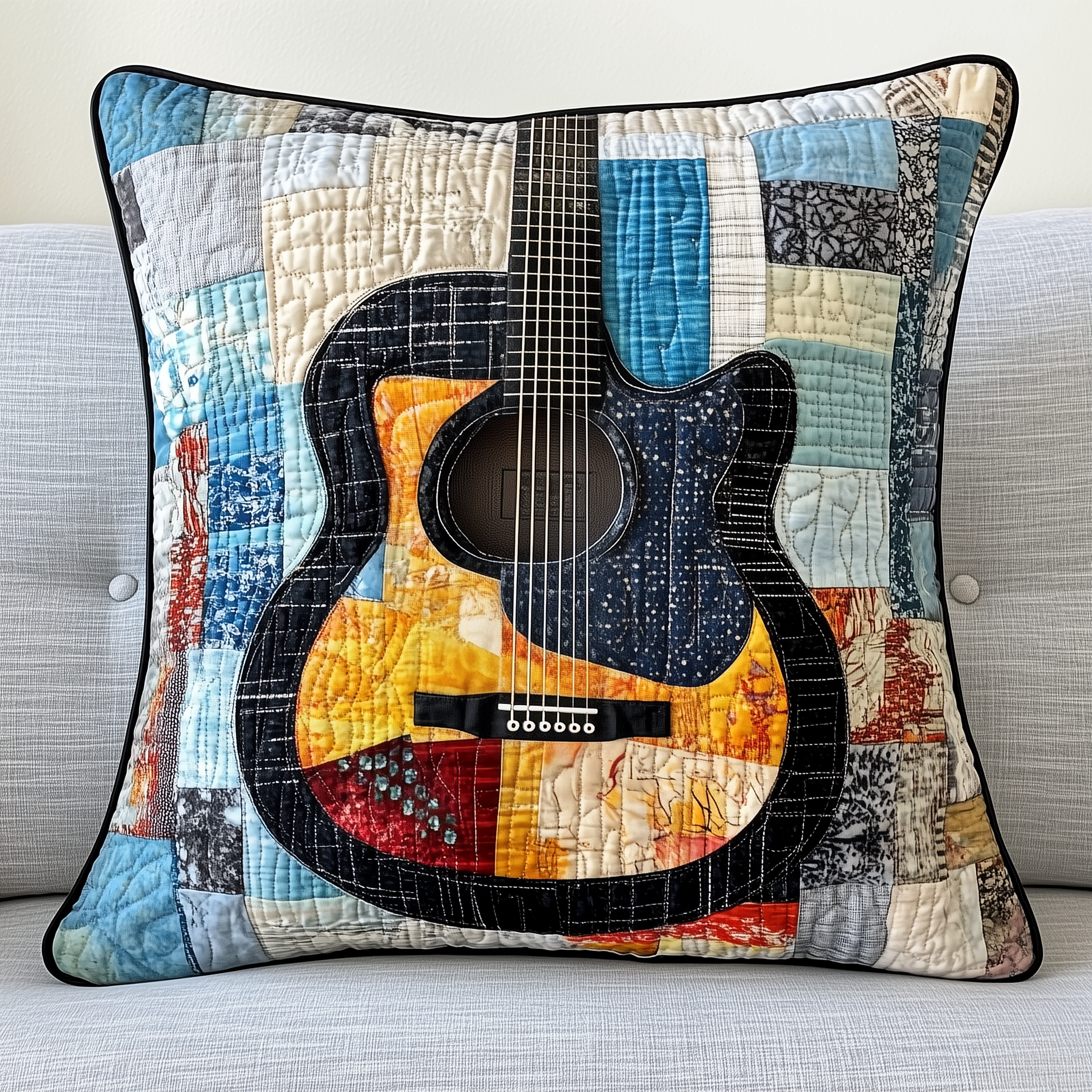Solo Elegant Guitar Quilted Pillow Case Experience the Ultimate Comfort with Exclusive Pillow Cases Solo Elegant Guitar Quilted Pillow Case Experience the Ultimate Comfort with Exclusive Pillow Cases