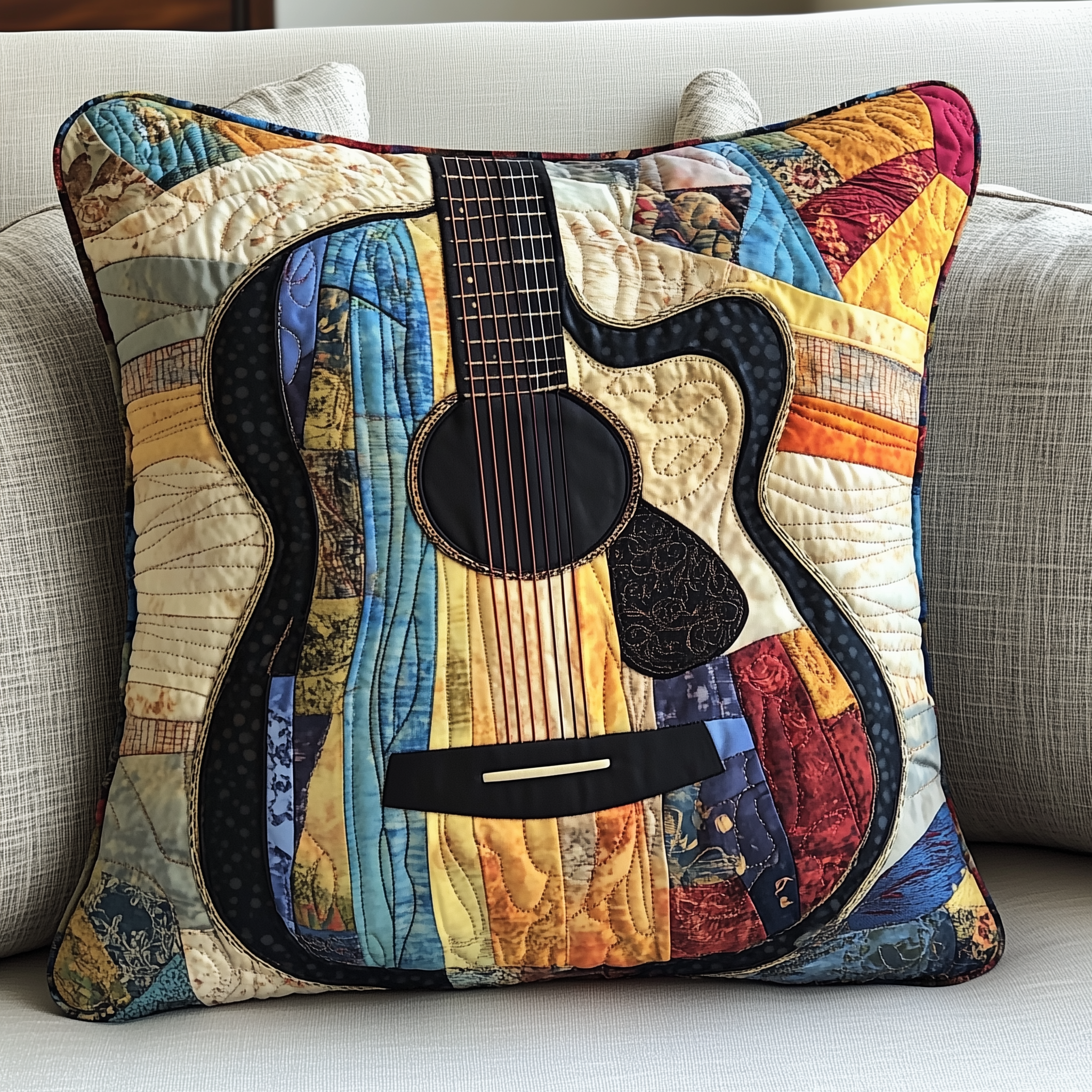 Solo Elegant Guitar Quilted Pillow Case Feel the Difference Tonight Get Your Pillow Case Now Solo Elegant Guitar Quilted Pillow Case Feel the Difference Tonight Get Your Pillow Case Now