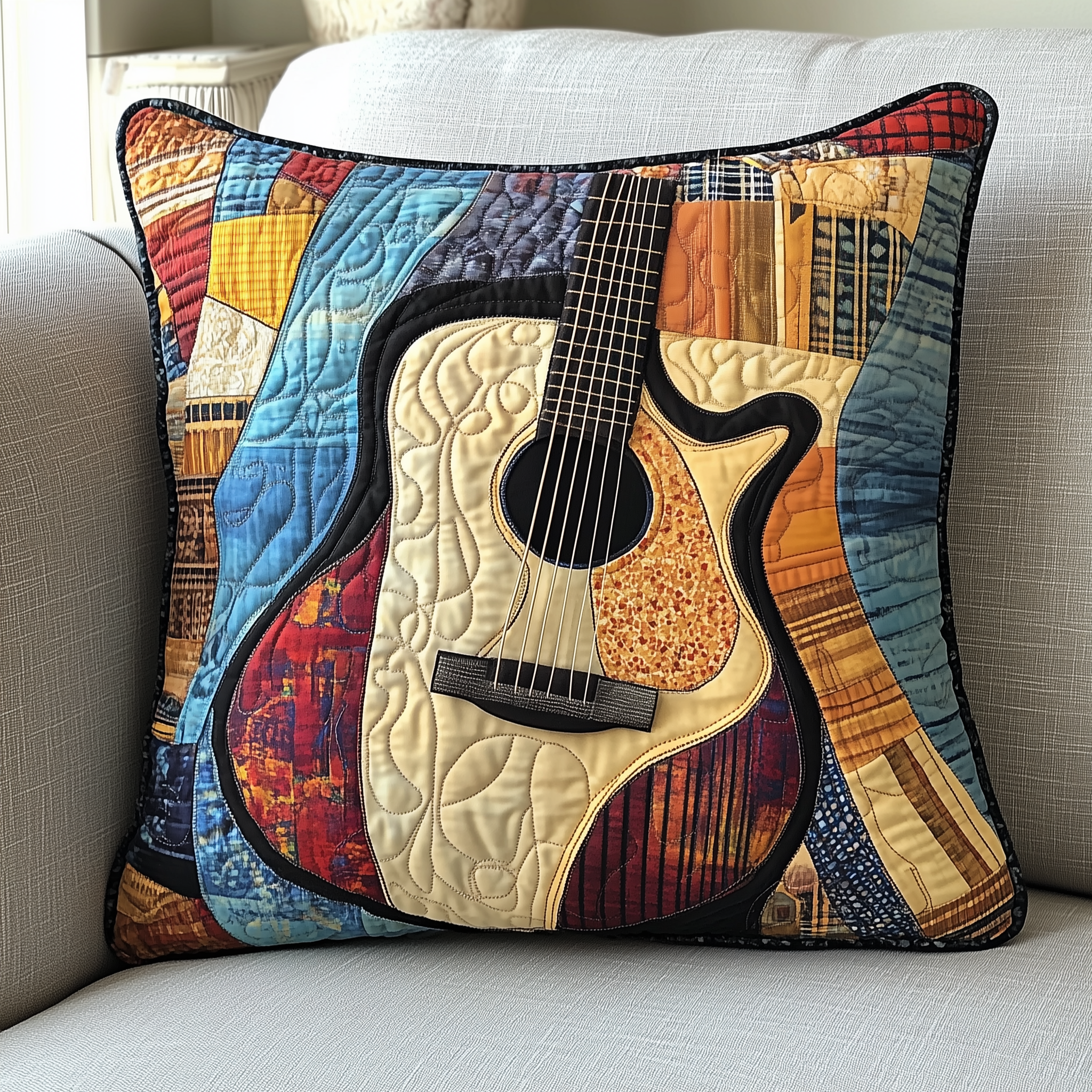 Solo Elegant Guitar Quilted Pillow Case Feel the Luxury You Deserve Every Night Solo Elegant Guitar Quilted Pillow Case Feel the Luxury You Deserve Every Night