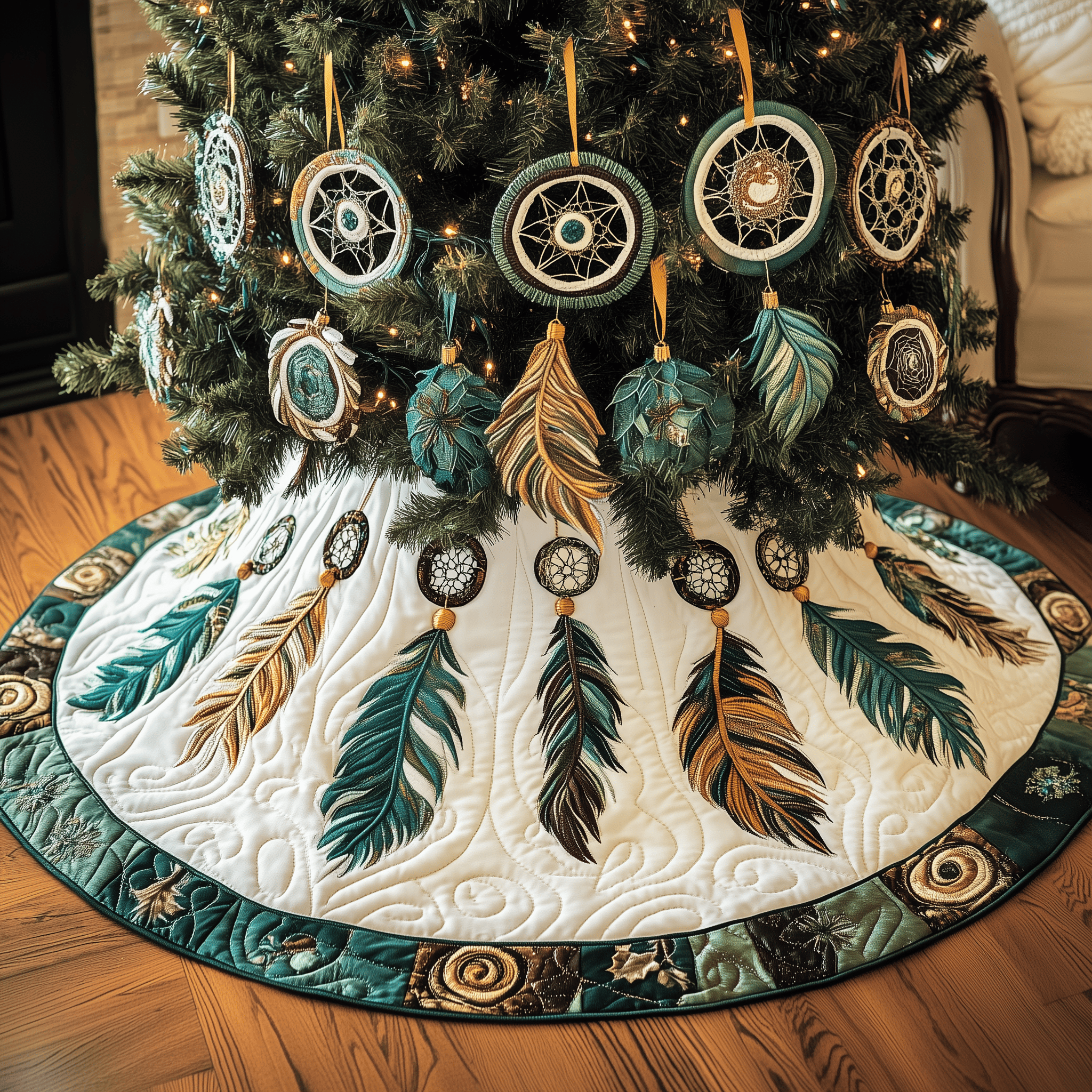 Southwest Dreamcatchers Quilted Tree Skirt Bring Comfort to Your Holidays with a Durable Tree Skirt Southwest Dreamcatchers Quilted Tree Skirt Bring Comfort to Your Holidays with a Durable Tree Skirt