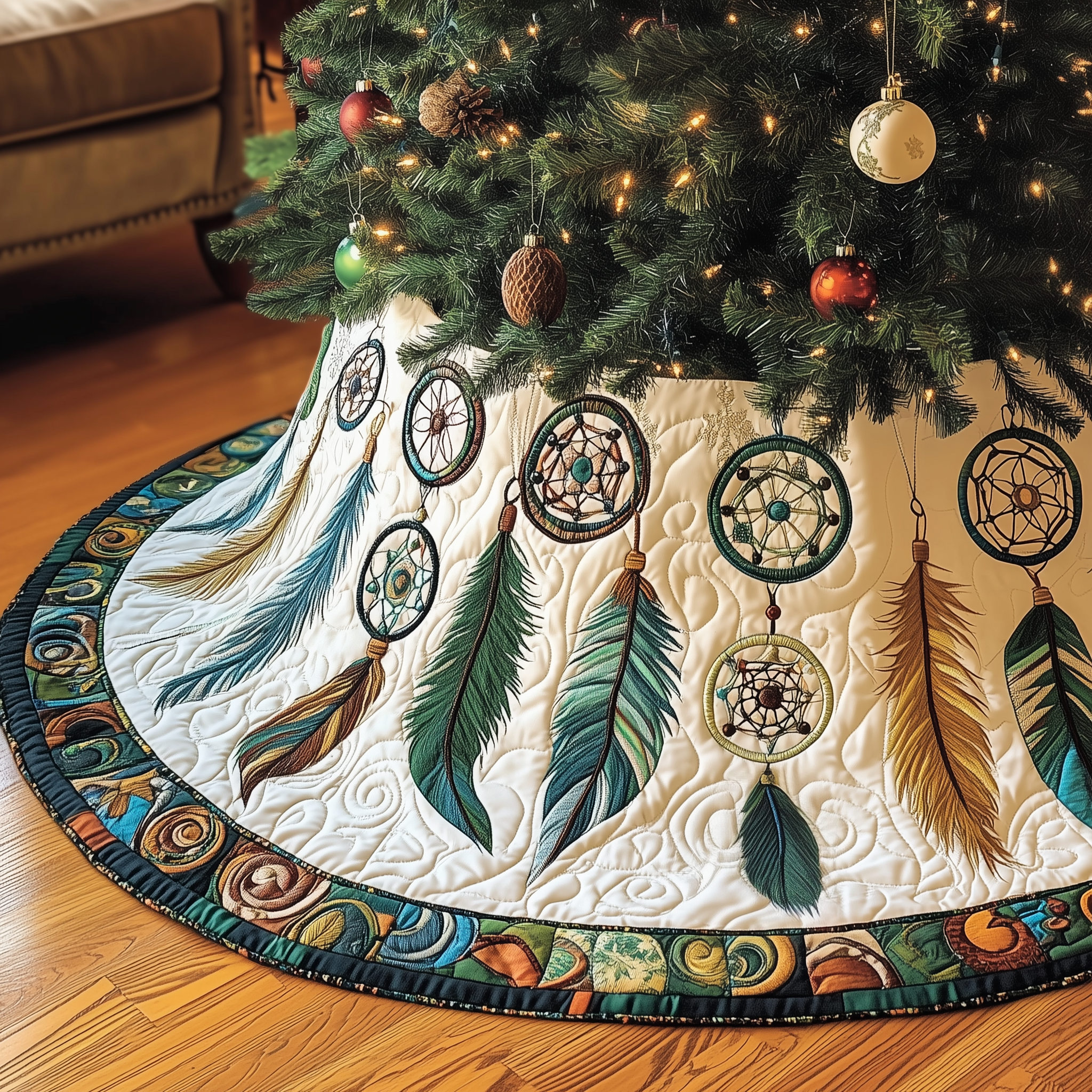 Southwest Dreamcatchers Quilted Tree Skirt Celebrate in Style with a Tree Skirt That Protects Southwest Dreamcatchers Quilted Tree Skirt Celebrate in Style with a Tree Skirt That Protects