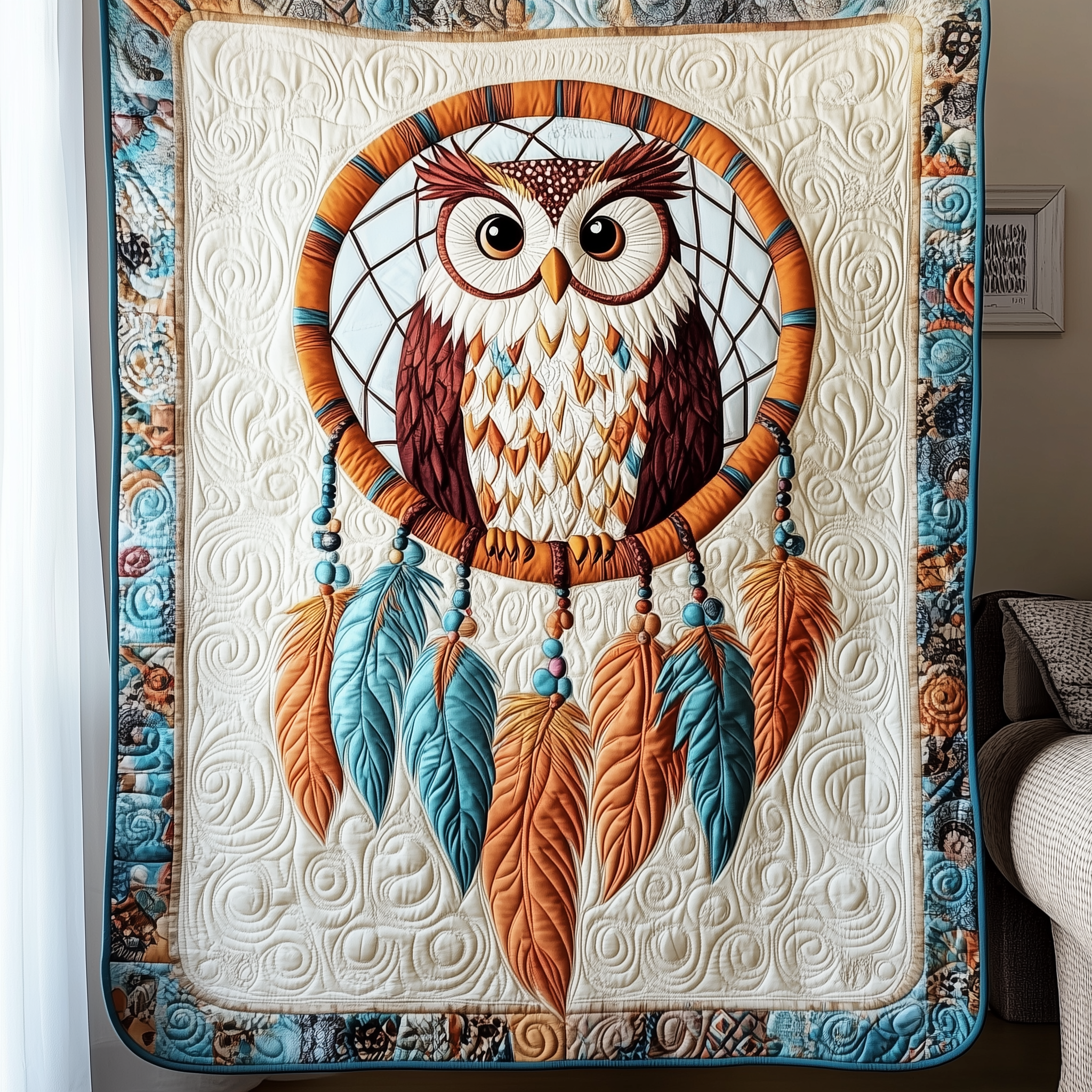 Southwest Spiritual Dreamcatcher Quilted Blanket Unique Throw Blanket Item Merch Best Father's Day Gifts Southwest Spiritual Dreamcatcher Quilted Blanket Unique Throw Blanket Item Merch Best Father's Day Gifts
