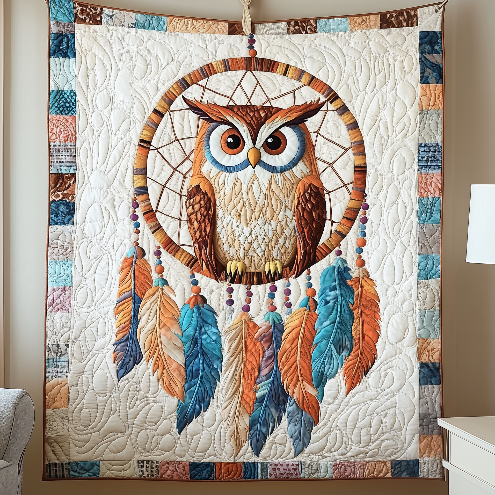 Southwest Spiritual Dreamcatcher Quilted Blanket Unique Throw Blanket Item Merch First Fathers Day Gift Southwest Spiritual Dreamcatcher Quilted Blanket Unique Throw Blanket Item Merch First Fathers Day Gift