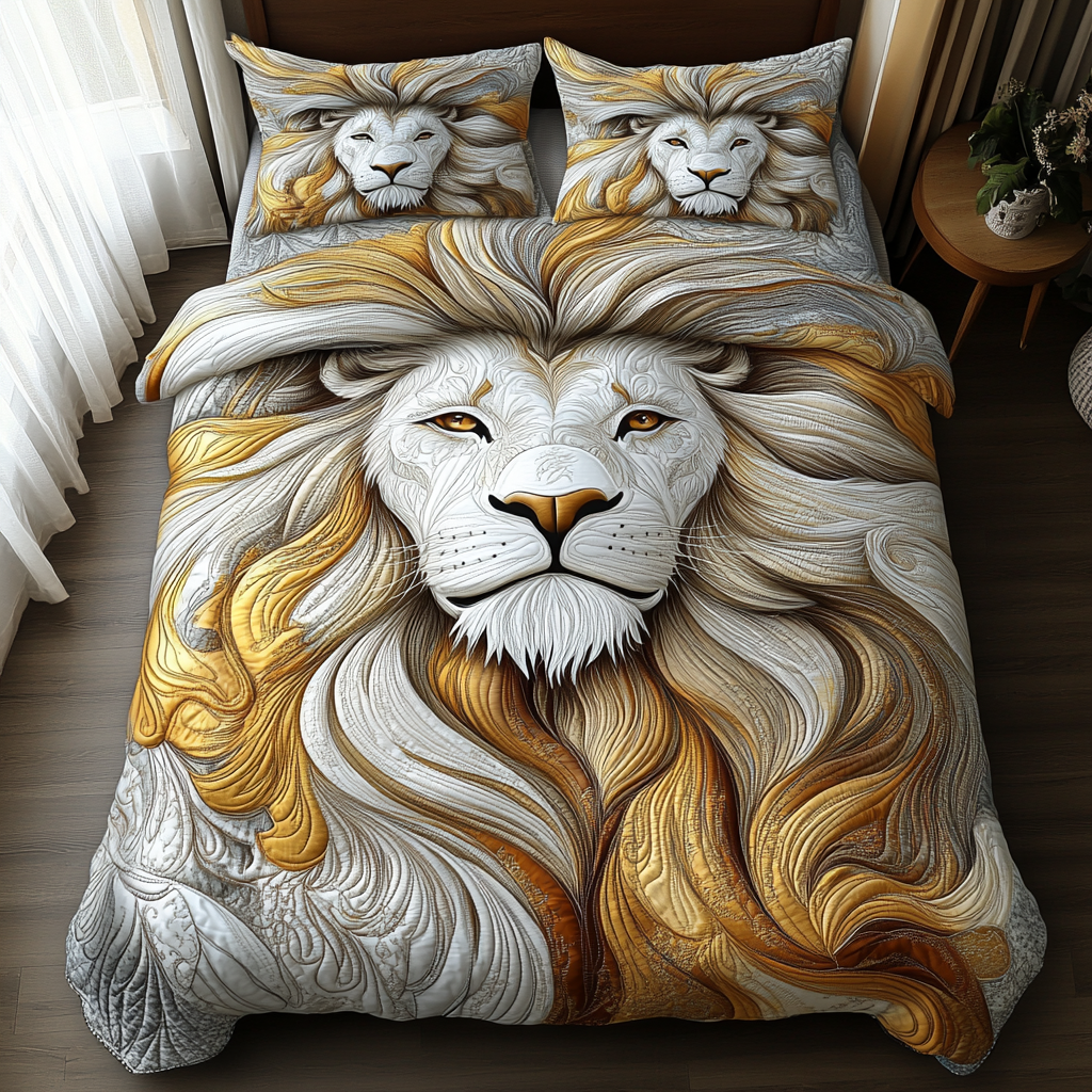Sovereign Mane Quilted Bedding Set Unique Lion Gifts Sovereign Mane Quilted Bedding Set Unique Lion Gifts