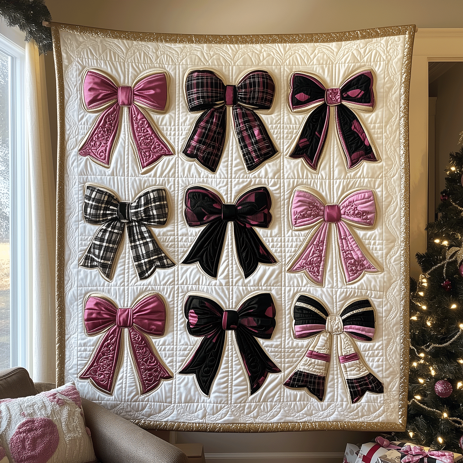 Sparkling Ribbon Quilted Blanket Son In Law Christmas Presents Sparkling Ribbon Quilted Blanket Son In Law Christmas Presents