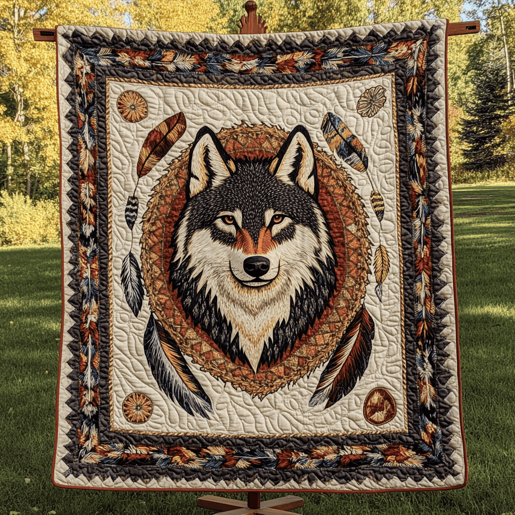 Spirit Howl Quilted Blanket Native American Gift Ideas Spirit Howl Quilted Blanket Native American Gift Ideas