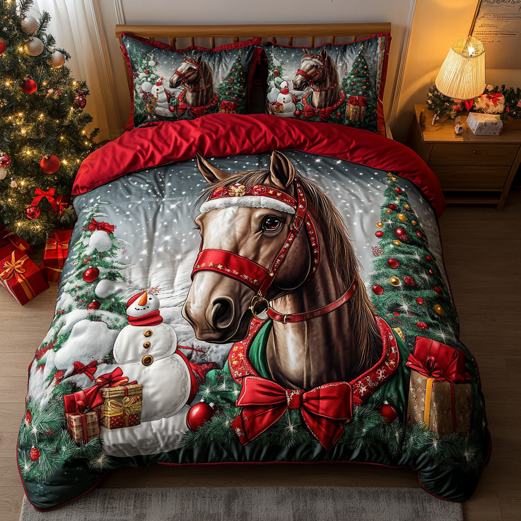 Stallion Elegance Quilted Bedding Set Horse Gifts For Adults Stallion Elegance Quilted Bedding Set Horse Gifts For Adults