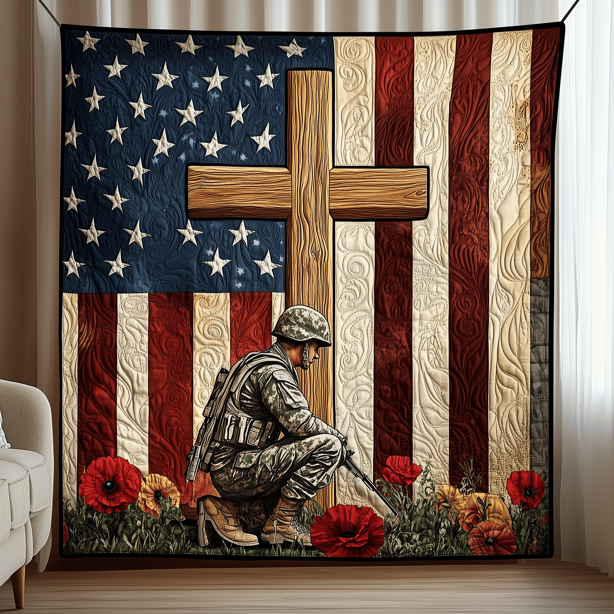 Stand For The Flag Knee For The Cross Quilted Blanket Feel the Joy of Togetherness with Our Cozy Blanket Stand For The Flag Knee For The Cross Quilted Blanket Feel the Joy of Togetherness with Our Cozy Blanket