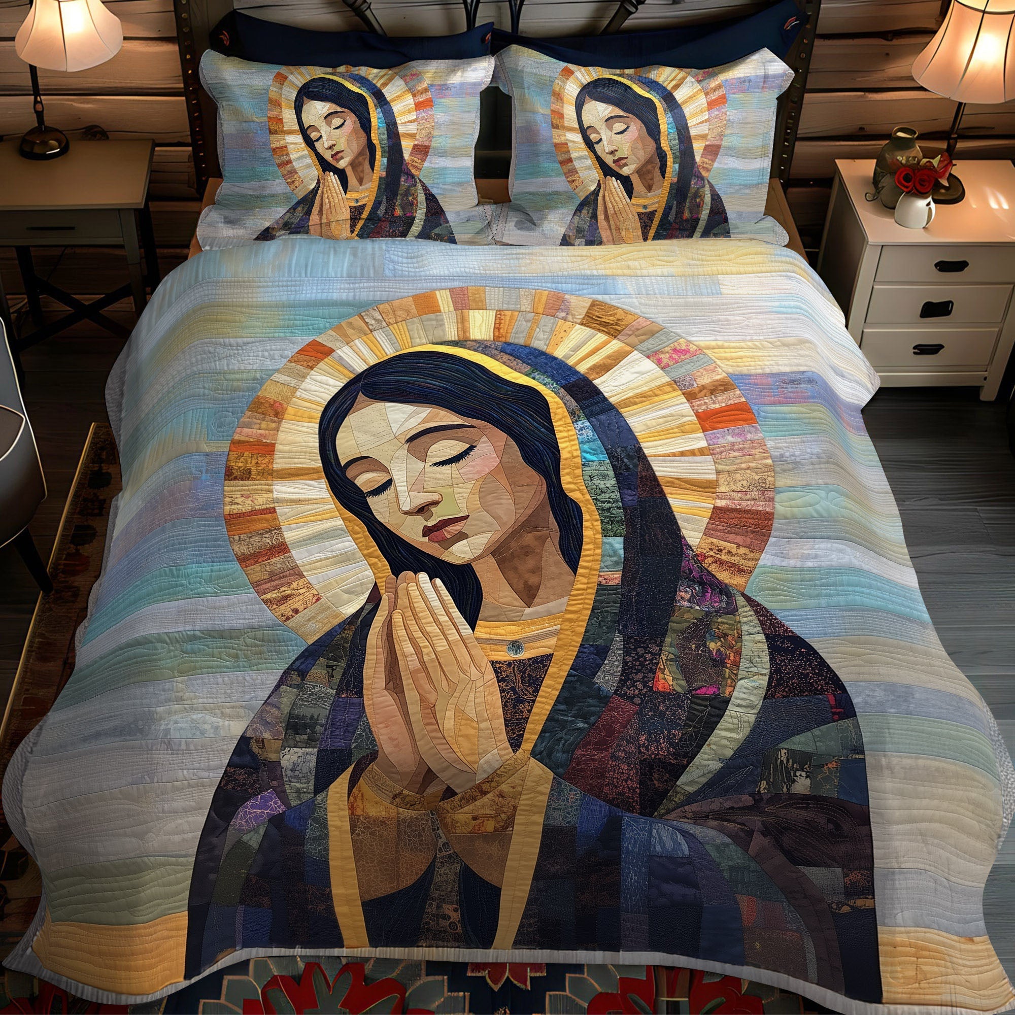 Star of Devotion Quilted Bedding Set Perfect Gift For Girlfriend Star of Devotion Quilted Bedding Set Perfect Gift For Girlfriend