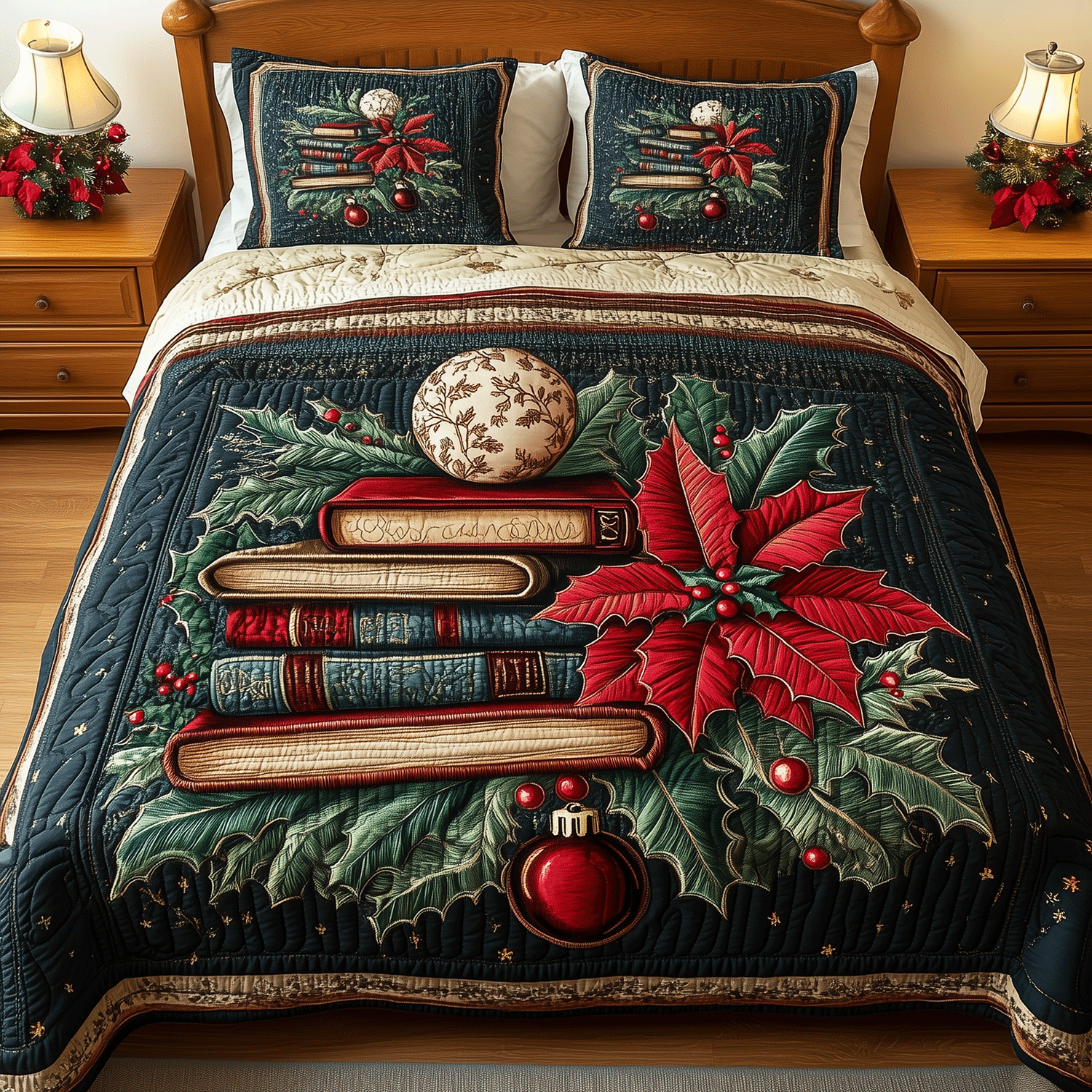 Storytime Serenity Quilted Bedding Set Christmas Gifts For Book Lovers Storytime Serenity Quilted Bedding Set Christmas Gifts For Book Lovers