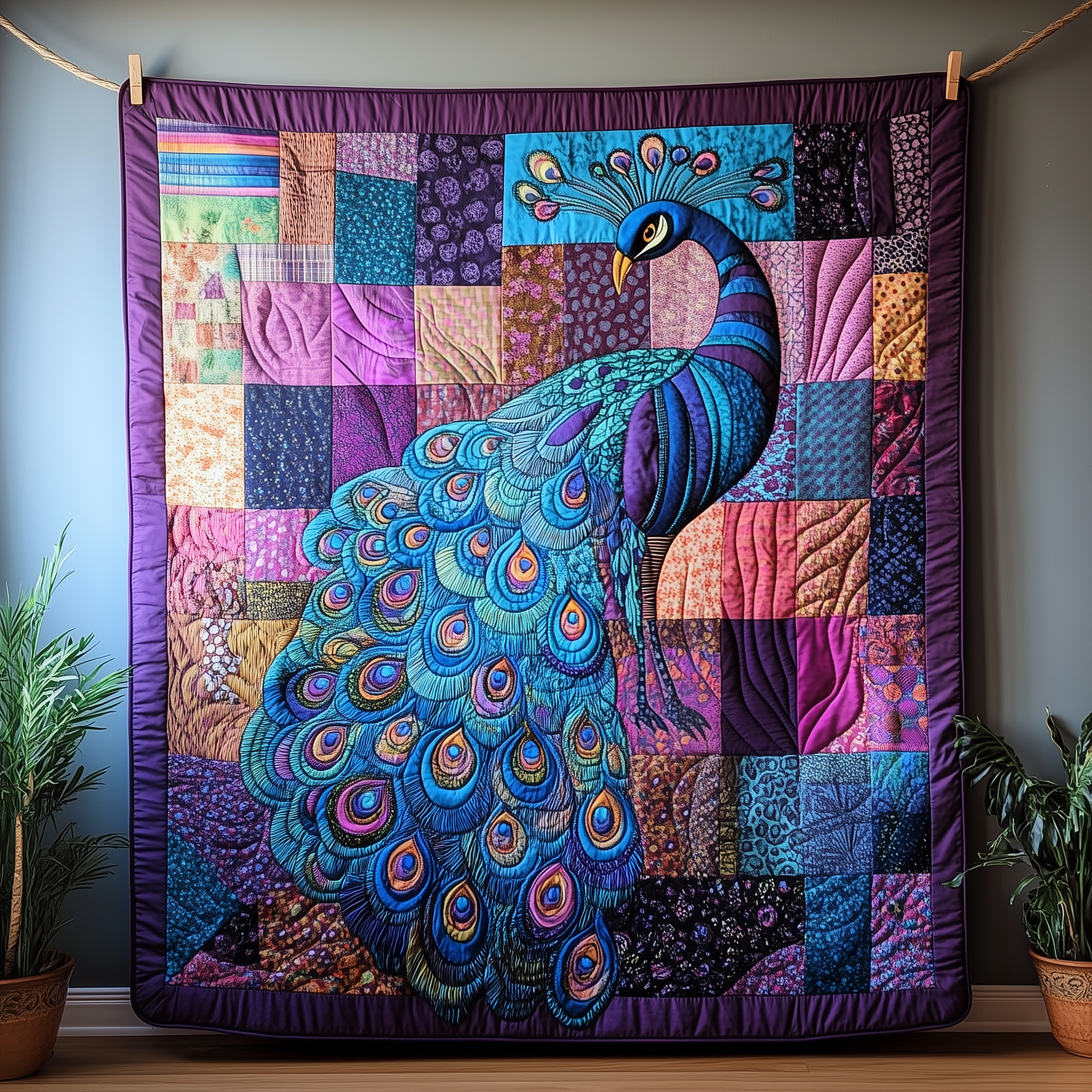 Stunning Peacock Quilted Blanket Throw Blankets For Couch Peacock Themed Gifts Items Stunning Peacock Quilted Blanket Throw Blankets For Couch Peacock Themed Gifts Items