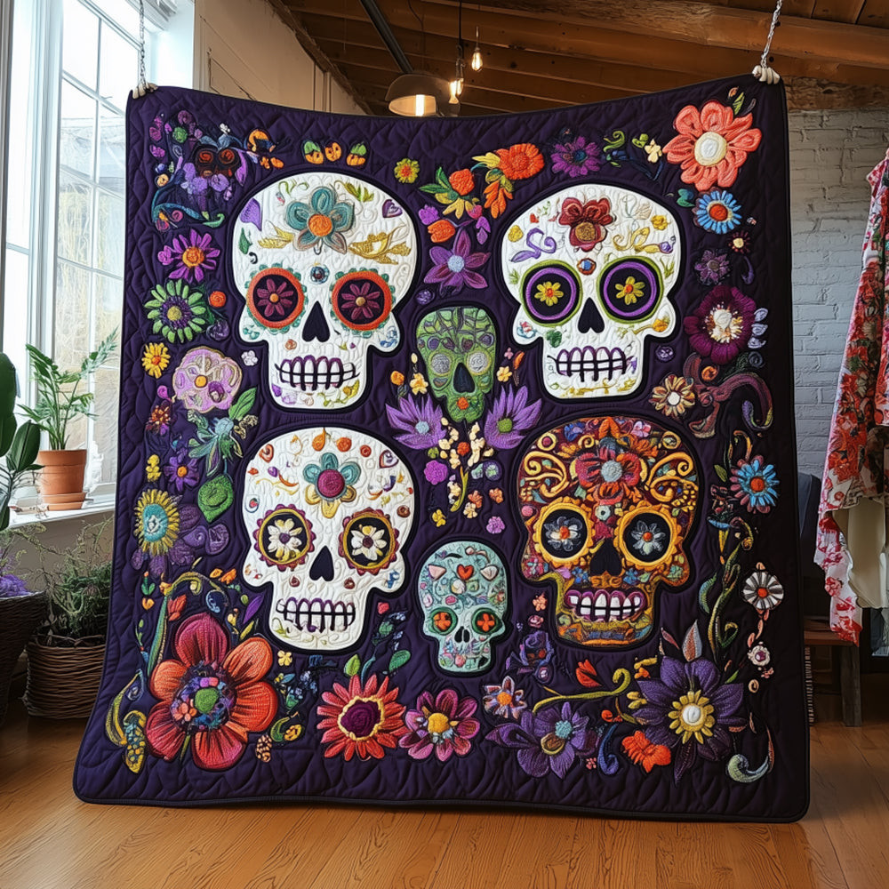 Sugar Skull Quilted Blanket Feel the Power of Personalized Comfort with Our Blanket Sugar Skull Quilted Blanket Feel the Power of Personalized Comfort with Our Blanket