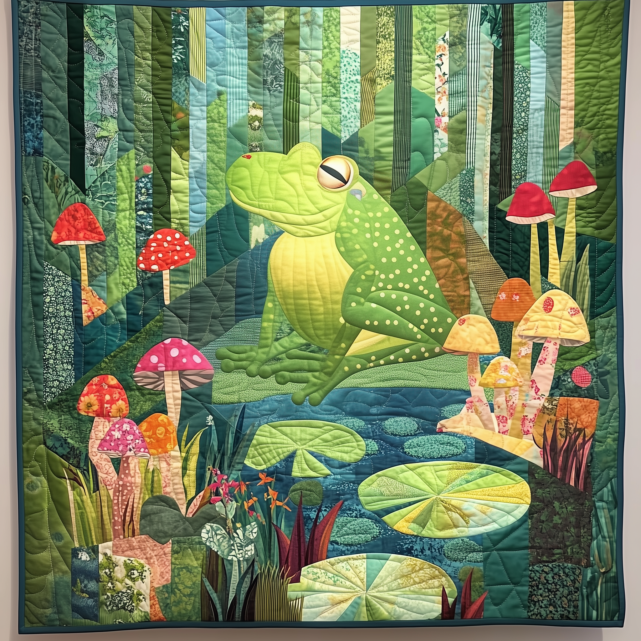 Summer Frog Quilted Blanket Throw Blankets For Couch Best Frog Gifts For Her Summer Frog Quilted Blanket Throw Blankets For Couch Best Frog Gifts For Her