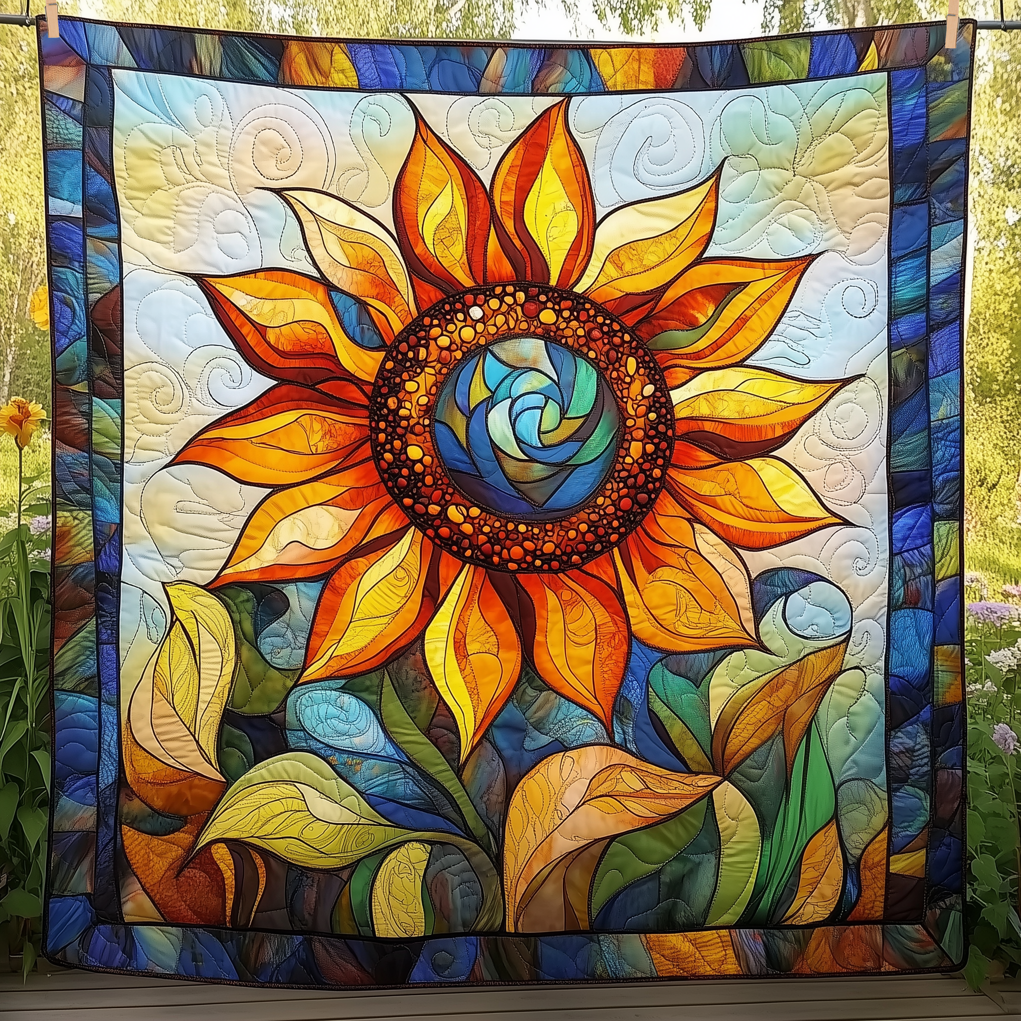 Sunflower Quilted Blanket Feel Closer to Your Loved Ones with a Shared Blanket Sunflower Quilted Blanket Feel Closer to Your Loved Ones with a Shared Blanket
