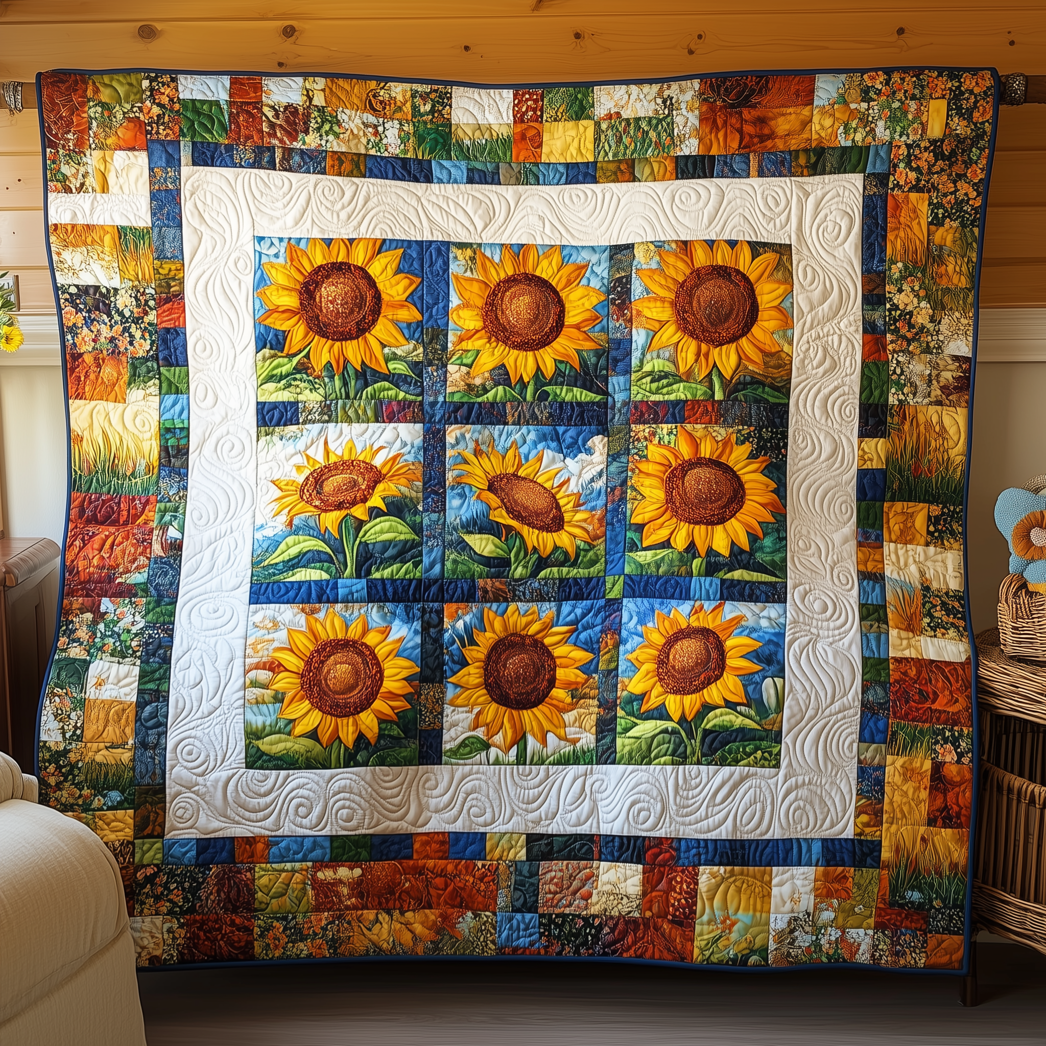 Sunflower Quilted Blanket Feel Inspired by a Blanket That's Anything But Ordinary Sunflower Quilted Blanket Feel Inspired by a Blanket That's Anything But Ordinary