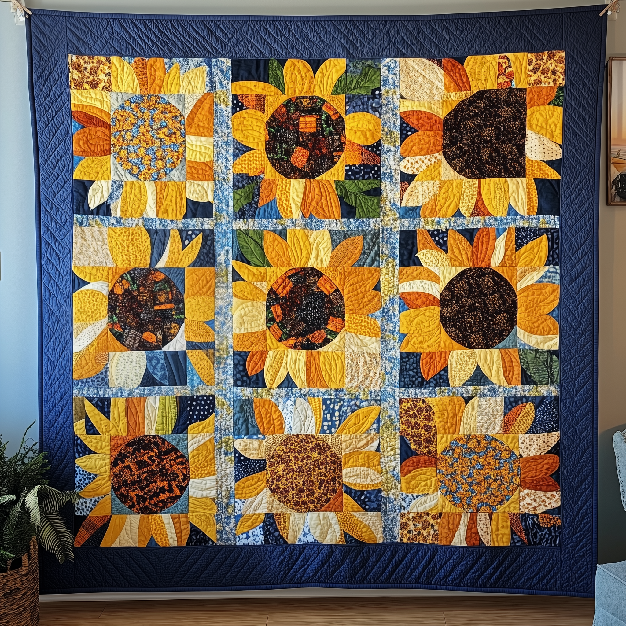 Sunflower Serenity Quilted Blanket Throw Blankets For Couch Sunflower Gift Items Sunflower Serenity Quilted Blanket Throw Blankets For Couch Sunflower Gift Items