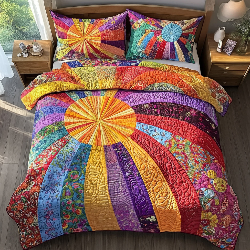 Sunlit Dreams Quilted Bedding Set Christmas Gifts For Flower Lovers Sunlit Dreams Quilted Bedding Set Christmas Gifts For Flower Lovers