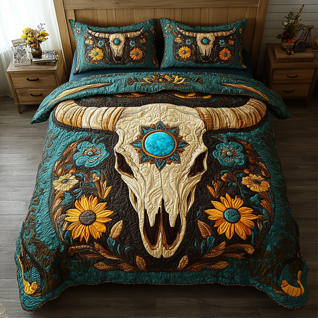 Sunlit Plains Elegance Quilted Bedding Set Native American Gift Ideas Sunlit Plains Elegance Quilted Bedding Set Native American Gift Ideas