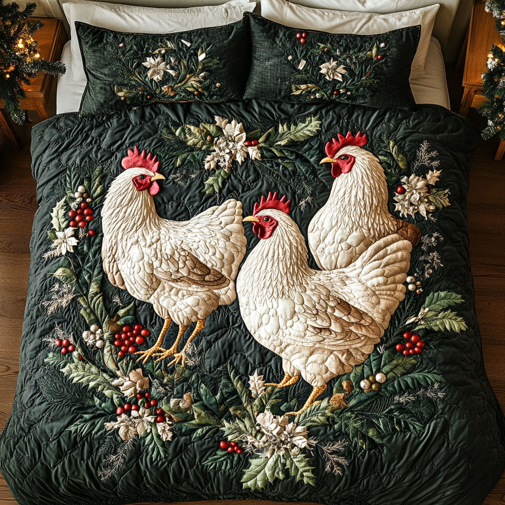 Sunrise Anthem Quilted Bedding Set Chicken Lover Presents Sunrise Anthem Quilted Bedding Set Chicken Lover Presents