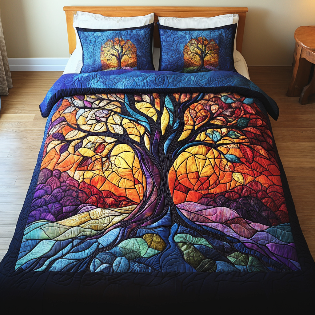 Sunrise Canopy Quilted Bedding Set Xmas Gifts For Family Sunrise Canopy Quilted Bedding Set Xmas Gifts For Family