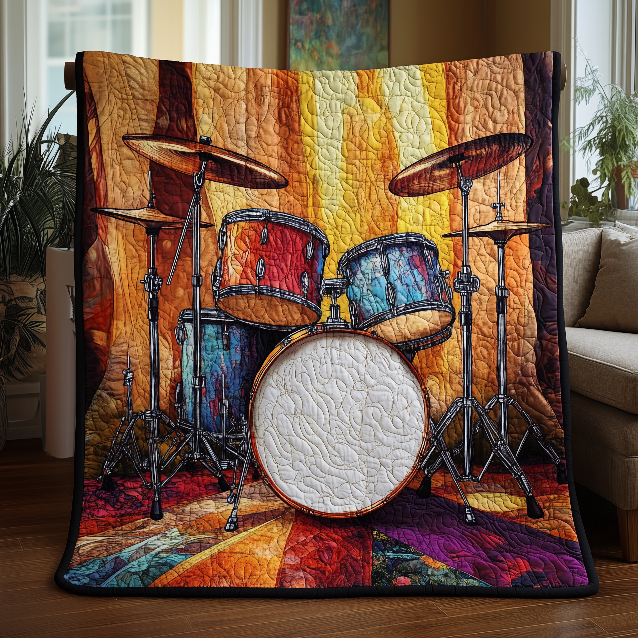 Sunshine Drum Quilted Blanket A Blanket for Every Season and Every Mood Sunshine Drum Quilted Blanket A Blanket for Every Season and Every Mood