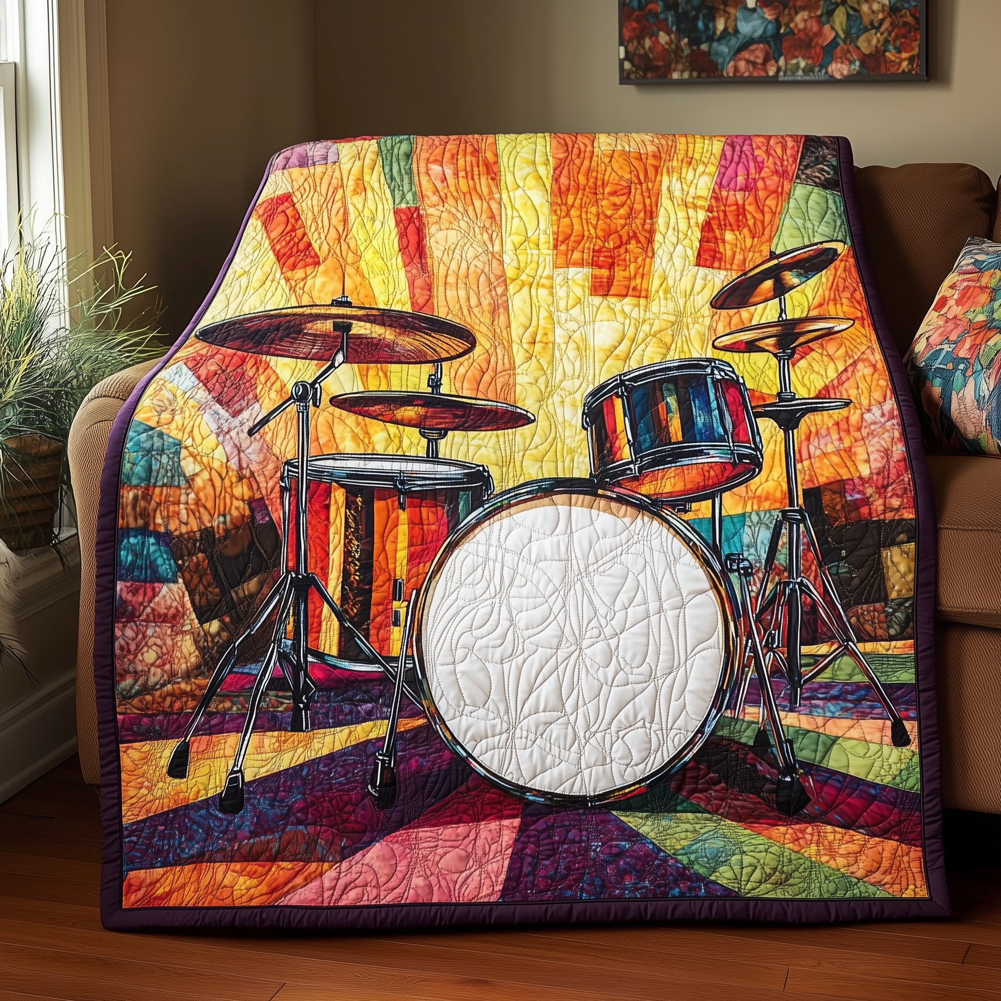 Sunshine Drum Quilted Blanket From Sofa to Bed, a Blanket That Does It All Sunshine Drum Quilted Blanket From Sofa to Bed, a Blanket That Does It All
