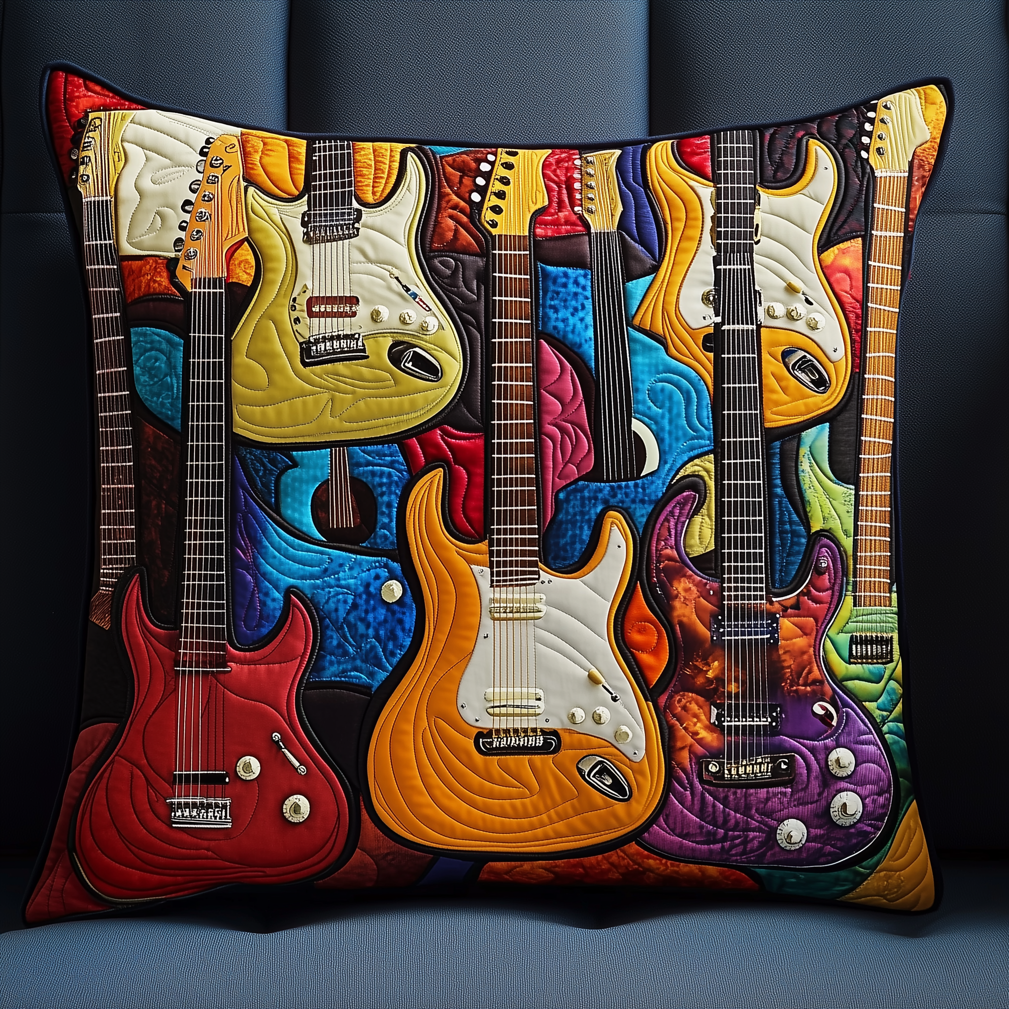 Swirl Guitar Quilted Pillow Case Feel Calm and Cozy with Pillow Cases That Care Swirl Guitar Quilted Pillow Case Feel Calm and Cozy with Pillow Cases That Care