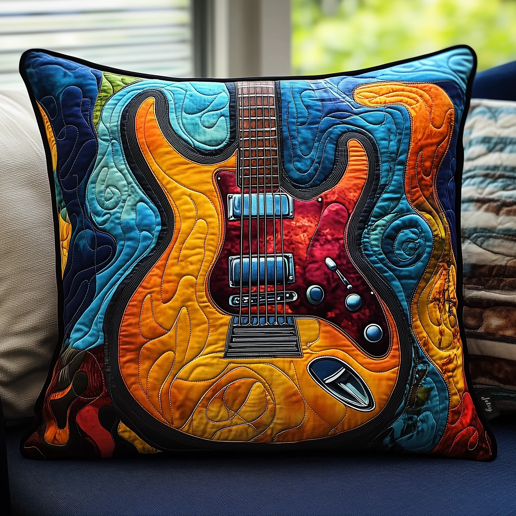Swirl Guitar Quilted Pillow Case Quality You Can Feel Pillow Cases Designed to Last Swirl Guitar Quilted Pillow Case Quality You Can Feel Pillow Cases Designed to Last