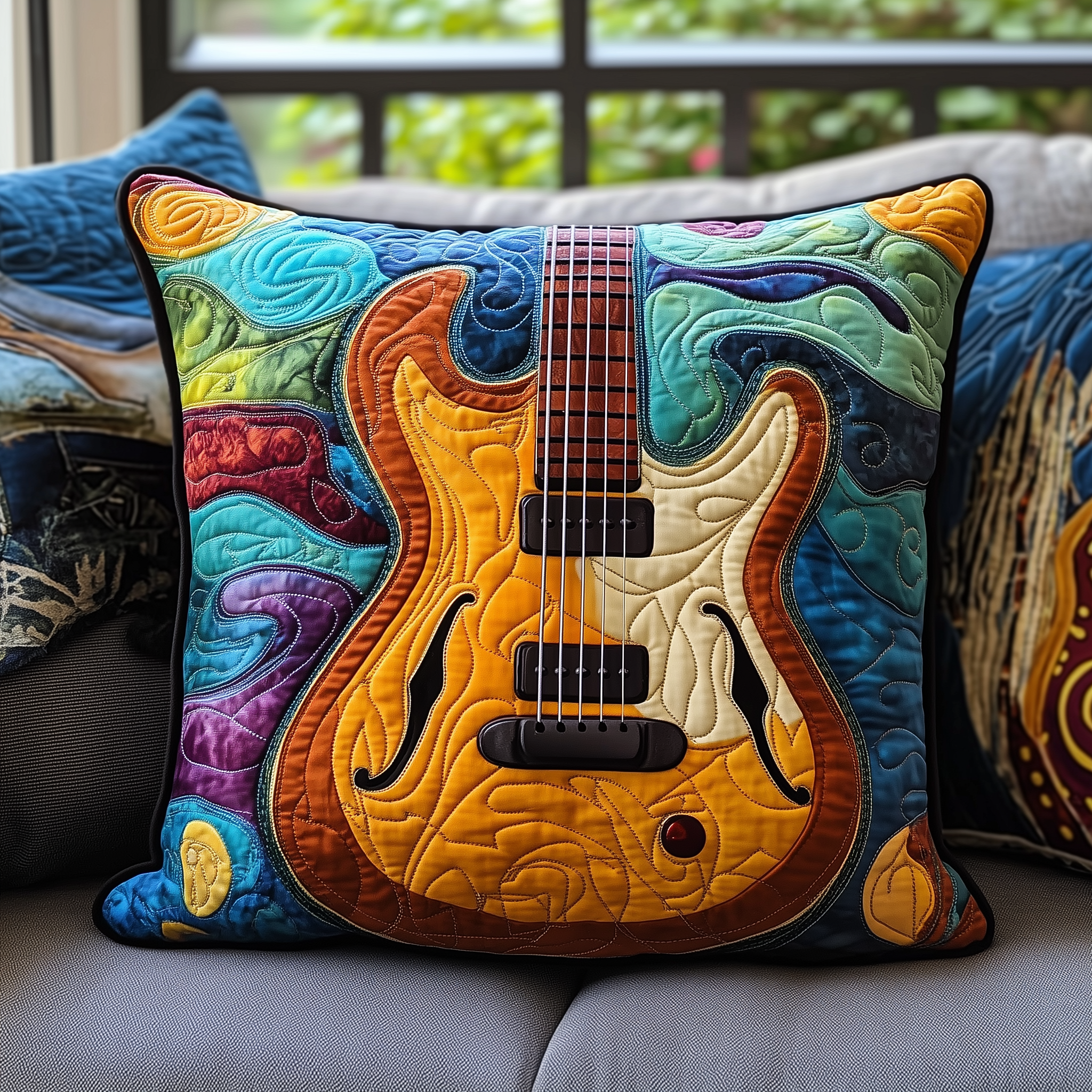 Swirl Guitar Quilted Pillow Case Upgrade Your Bedroom Decor with Trendy Pillow Cases Swirl Guitar Quilted Pillow Case Upgrade Your Bedroom Decor with Trendy Pillow Cases