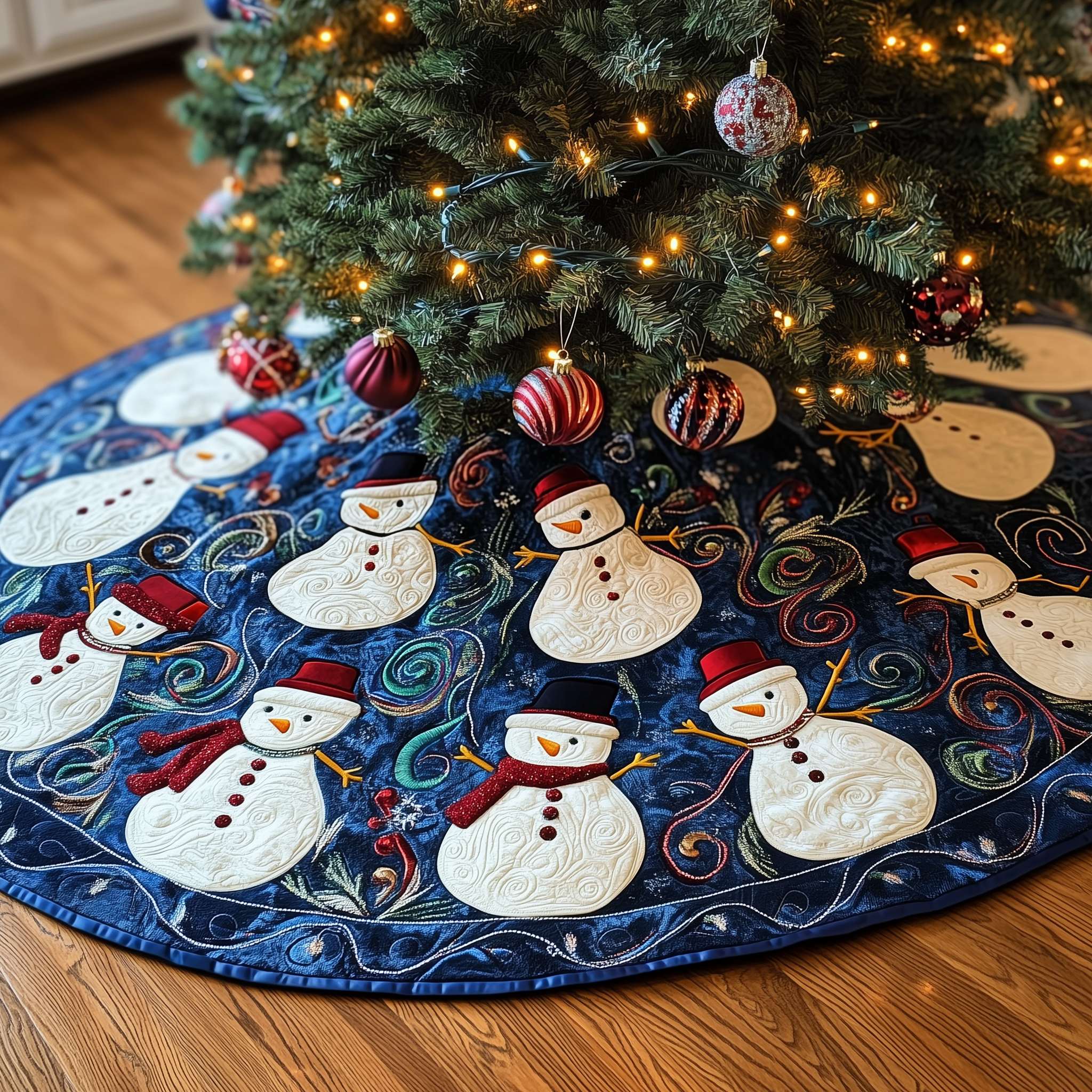 Swirls Snowmen Quilted Tree Skirt Keep Your Loved Ones Safe with the Perfect Tree Skirt Swirls Snowmen Quilted Tree Skirt Keep Your Loved Ones Safe with the Perfect Tree Skirt