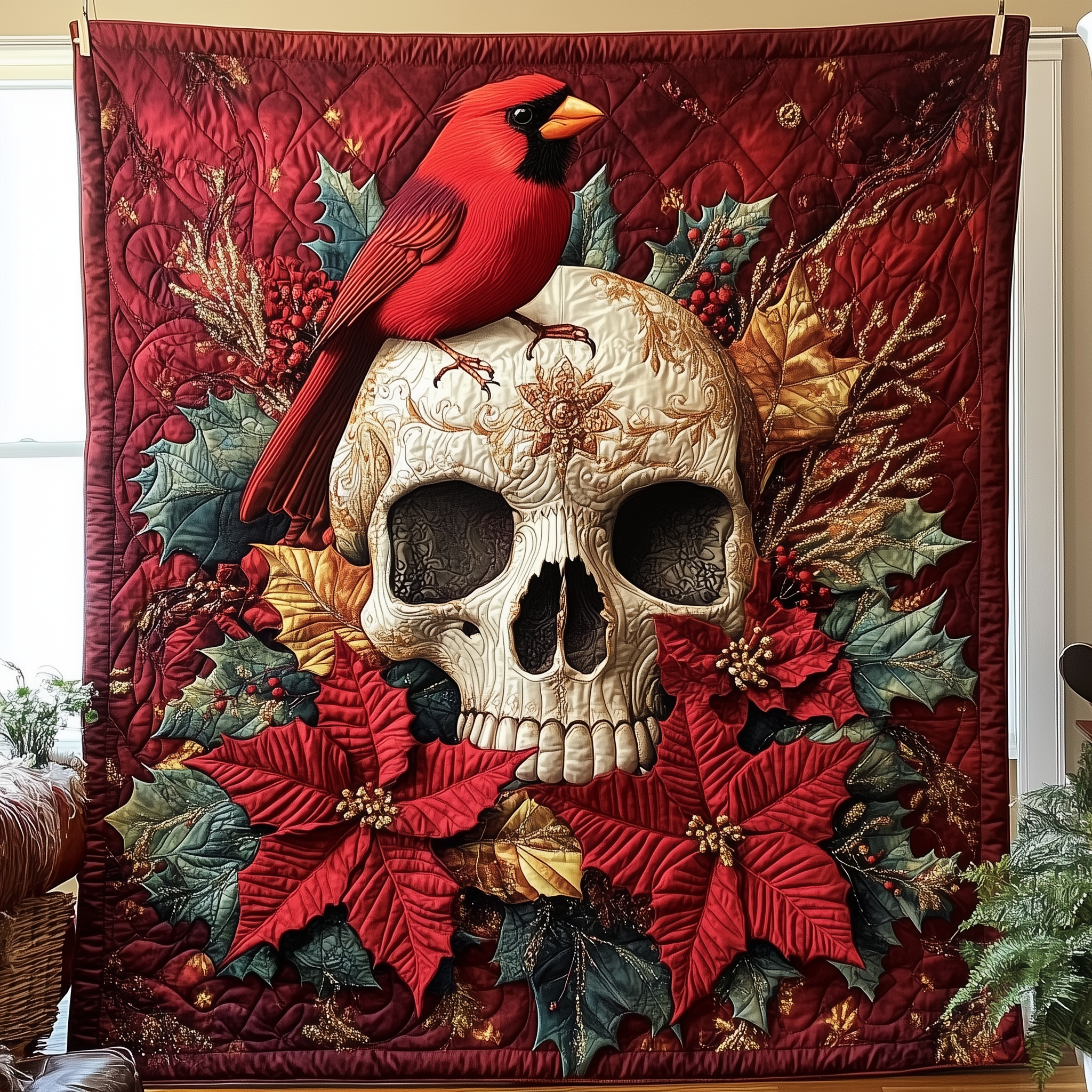 The Cardinal Requiem Quilted Blanket Throw Blankets For Couch Unique Cardinal Gifts The Cardinal Requiem Quilted Blanket Throw Blankets For Couch Unique Cardinal Gifts