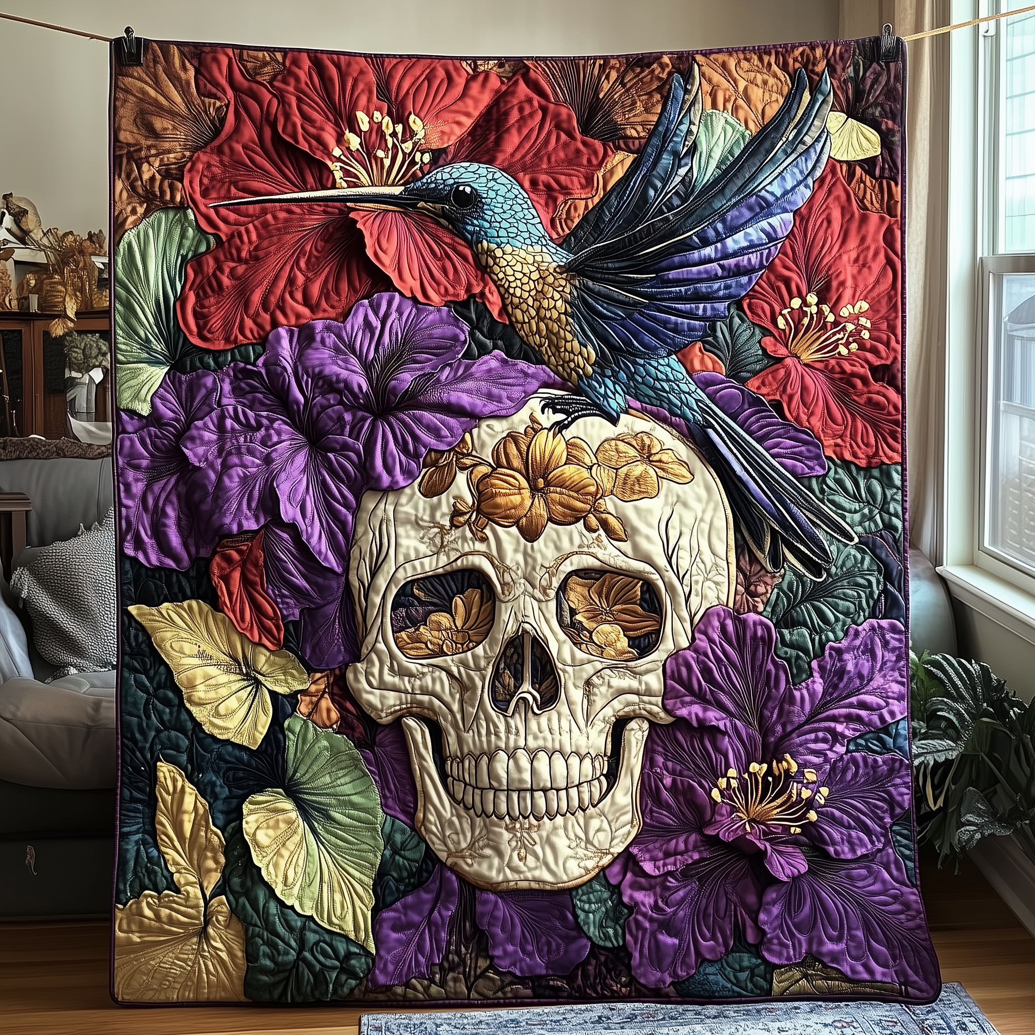 The Hummingbird Requiem Quilted Blanket Throw Blankets For Couch Gifts For Hummingbird Lovers The Hummingbird Requiem Quilted Blanket Throw Blankets For Couch Gifts For Hummingbird Lovers