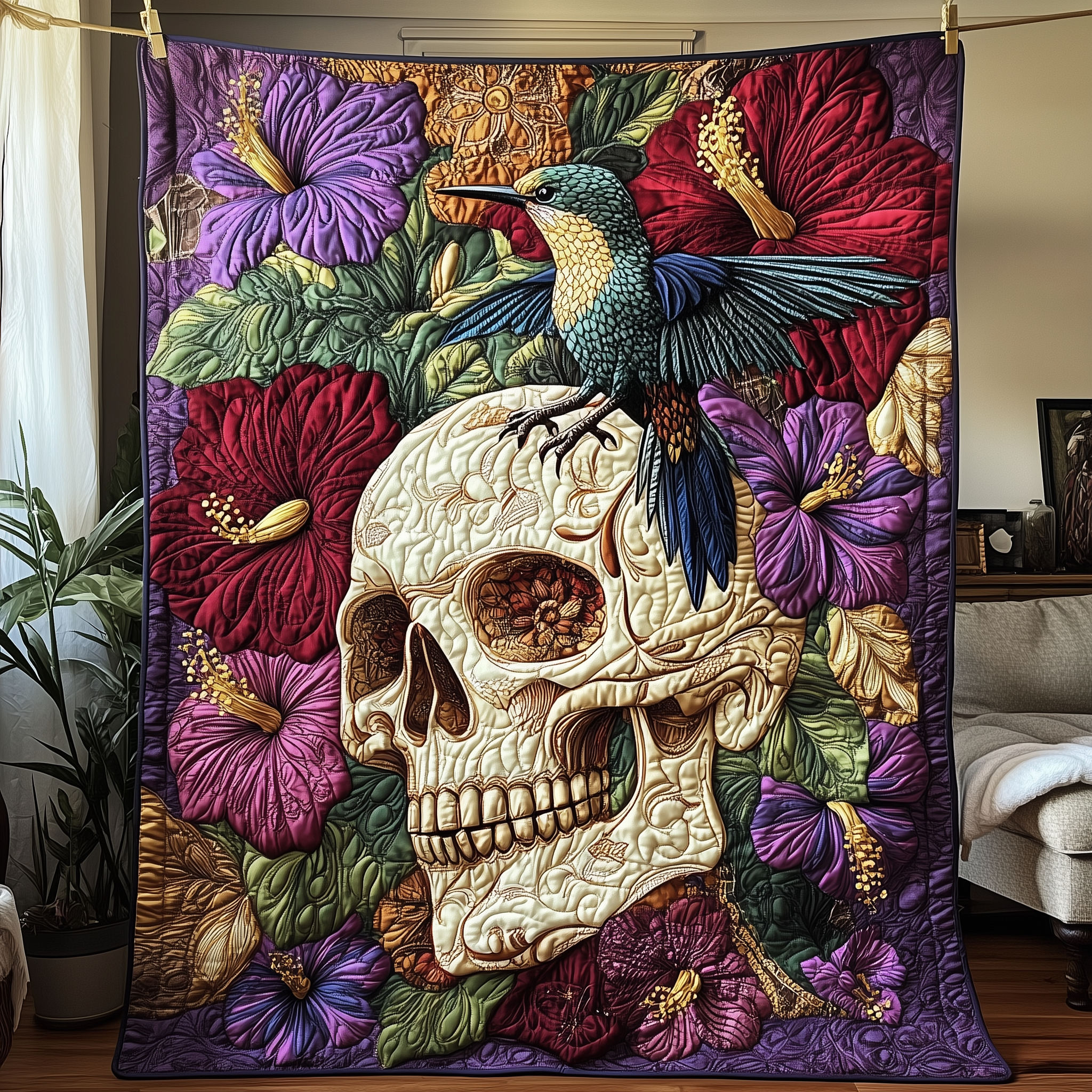 The Hummingbird Requiem Quilted Blanket Throw Blankets For Couch Hummingbird Gifts For Her The Hummingbird Requiem Quilted Blanket Throw Blankets For Couch Hummingbird Gifts For Her